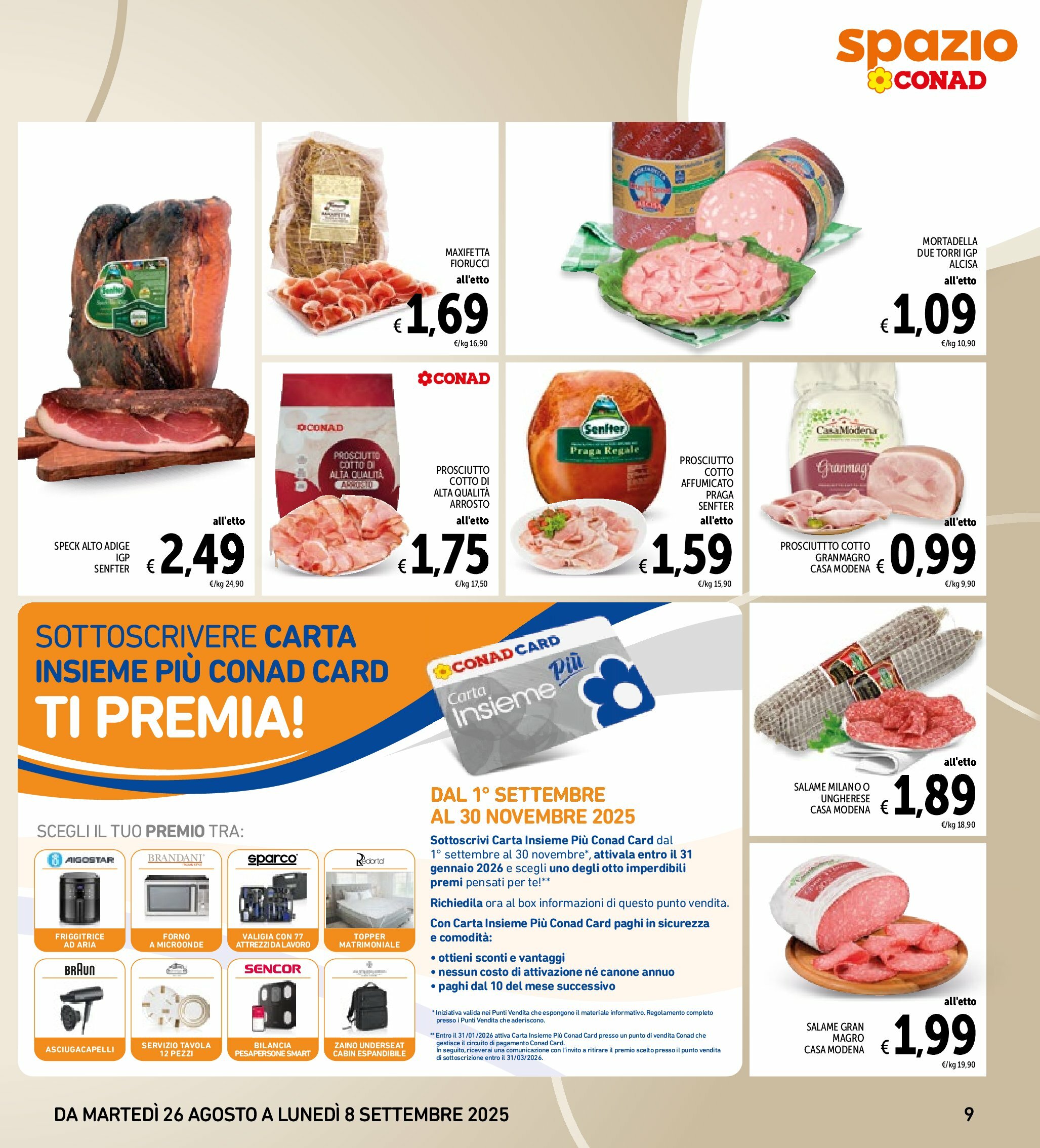 spazio-conad - Volantino Spazio Conad - Roma valido dal 26/08 al 08/09 - page: 9