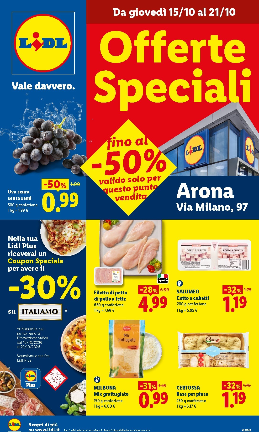 lidl - Volantino Lidl - Offerte Speciali Arona per la prossima settimana dal giovedì 15/10/2026 al mercoledì 21/10/2026