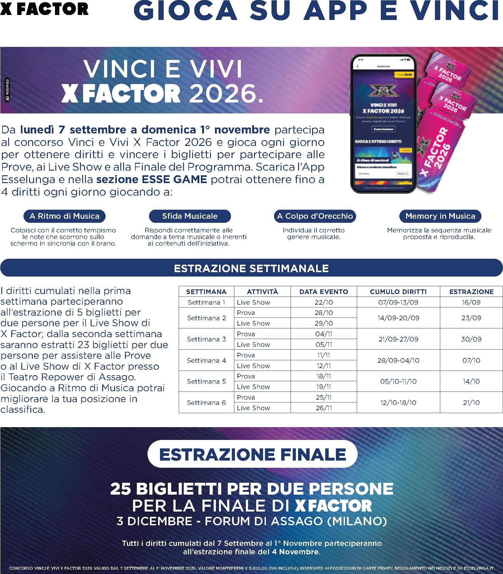 esselunga - Volantino attuale di Esselunga - Collezione X Factor - 3° Appuntamento valido dal giovedì 08/10/2026 al mercoledì 21/10/2026 - page: 4