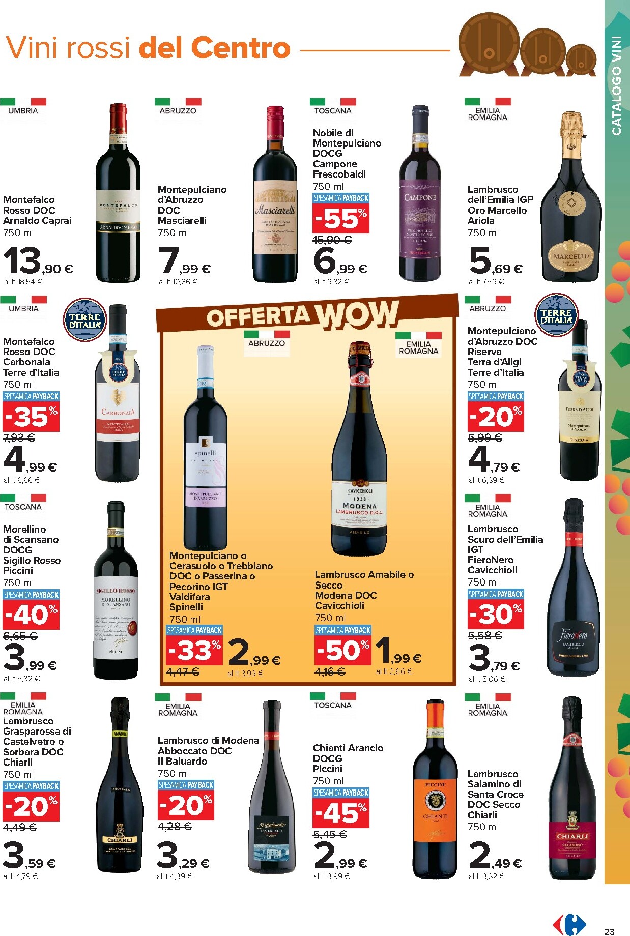 carrefour - Volantino Carrefour - Catalogo vini per la prossima settimana dal lunedì 05/10/2026 al domenica 08/11/2026 - page: 23