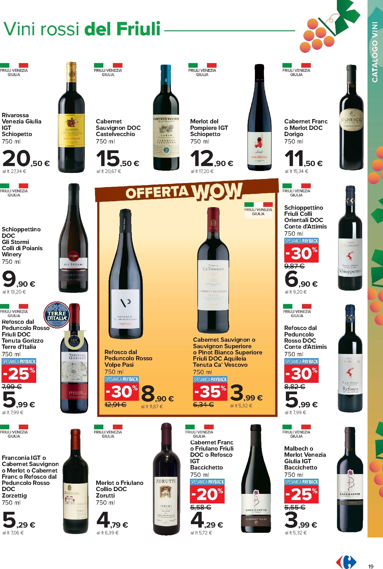 carrefour - Volantino Carrefour - Catalogo vini per la prossima settimana dal lunedì 05/10/2026 al domenica 08/11/2026 - page: 19