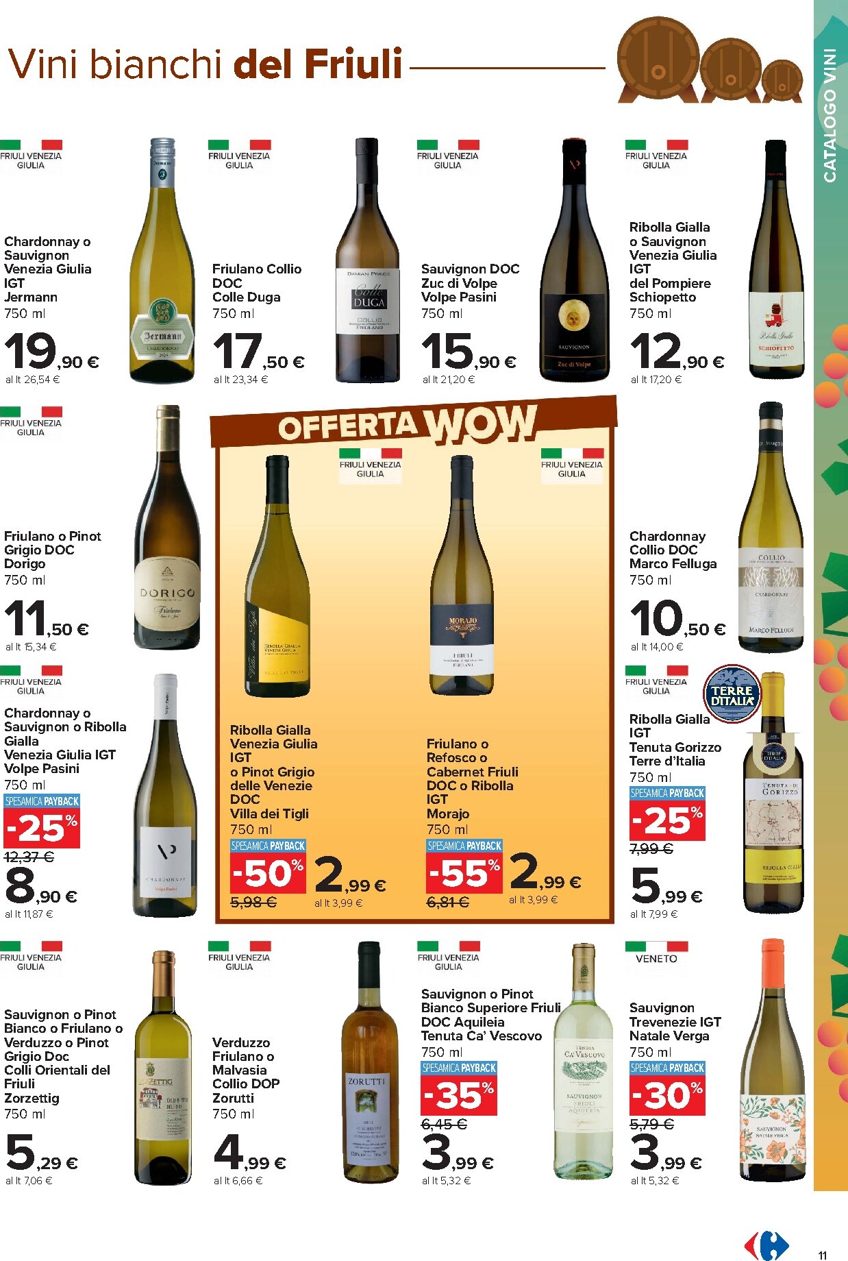 carrefour - Volantino Carrefour - Catalogo vini per la prossima settimana dal lunedì 05/10/2026 al domenica 08/11/2026 - page: 11