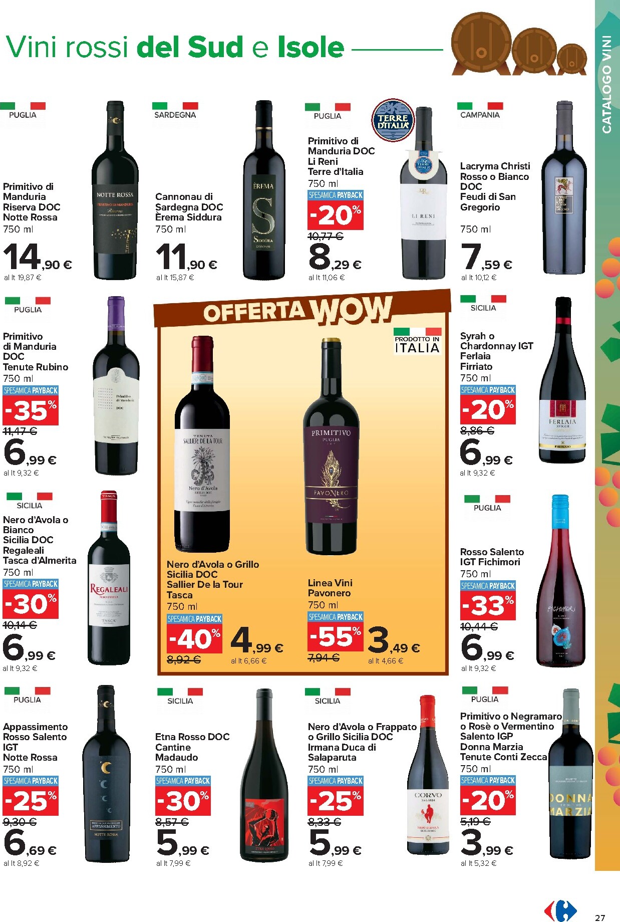carrefour - Volantino Carrefour - Catalogo vini per la prossima settimana dal lunedì 05/10/2026 al domenica 08/11/2026 - page: 27
