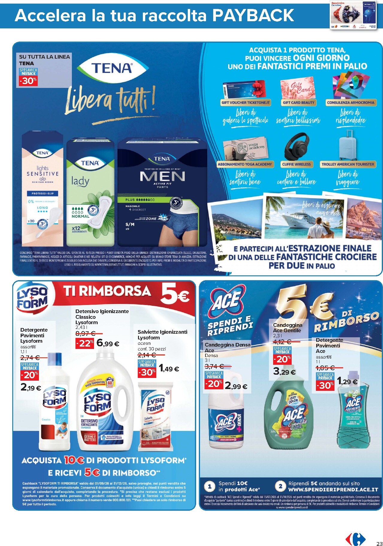 carrefour - Volantino attuale di Carrefour - Punti Sprint Payback valido dal martedì 13/10/2026 al domenica 25/10/2026 - page: 23