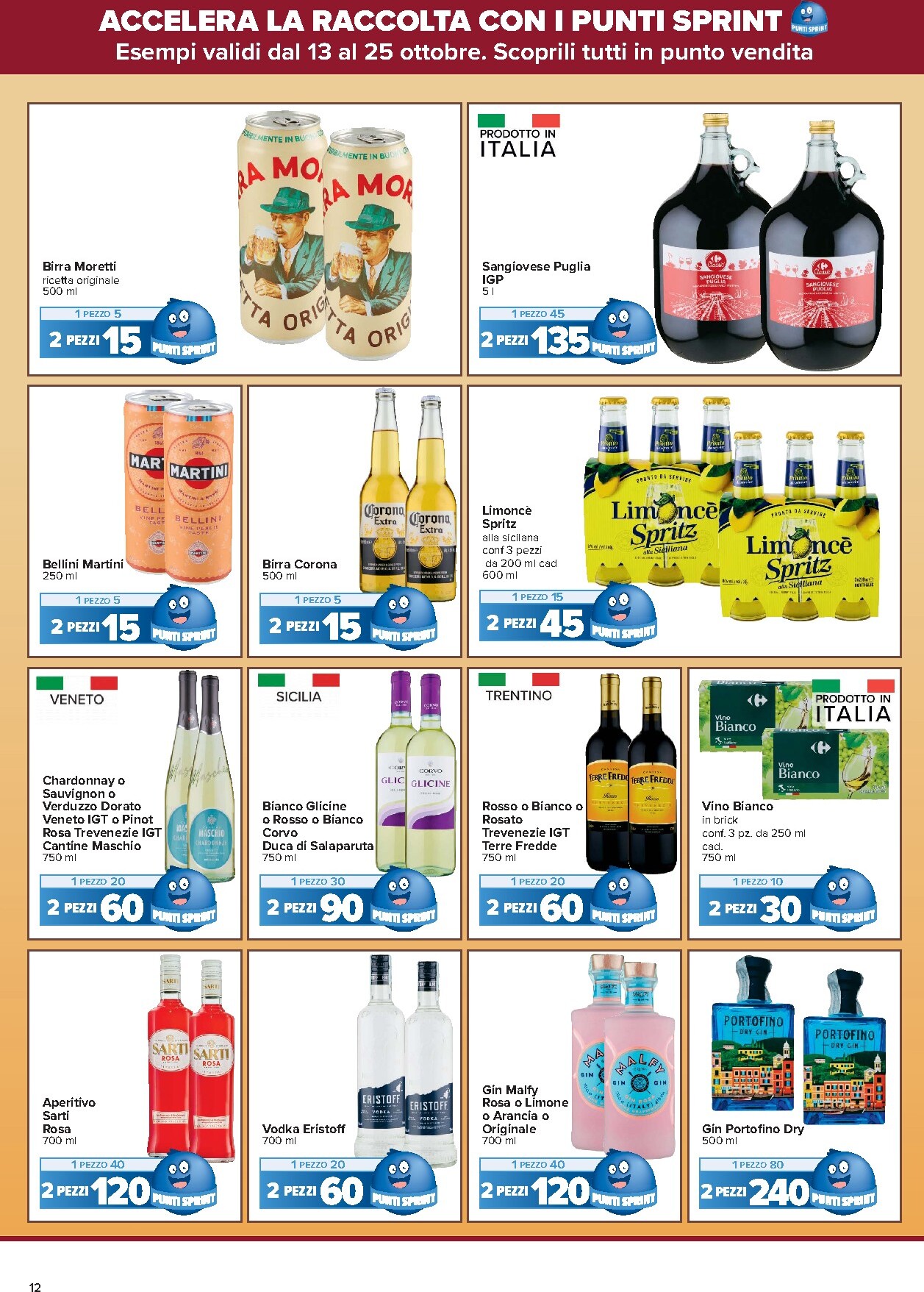 carrefour - Volantino attuale di Carrefour - Punti Sprint Payback valido dal martedì 13/10/2026 al domenica 25/10/2026 - page: 12