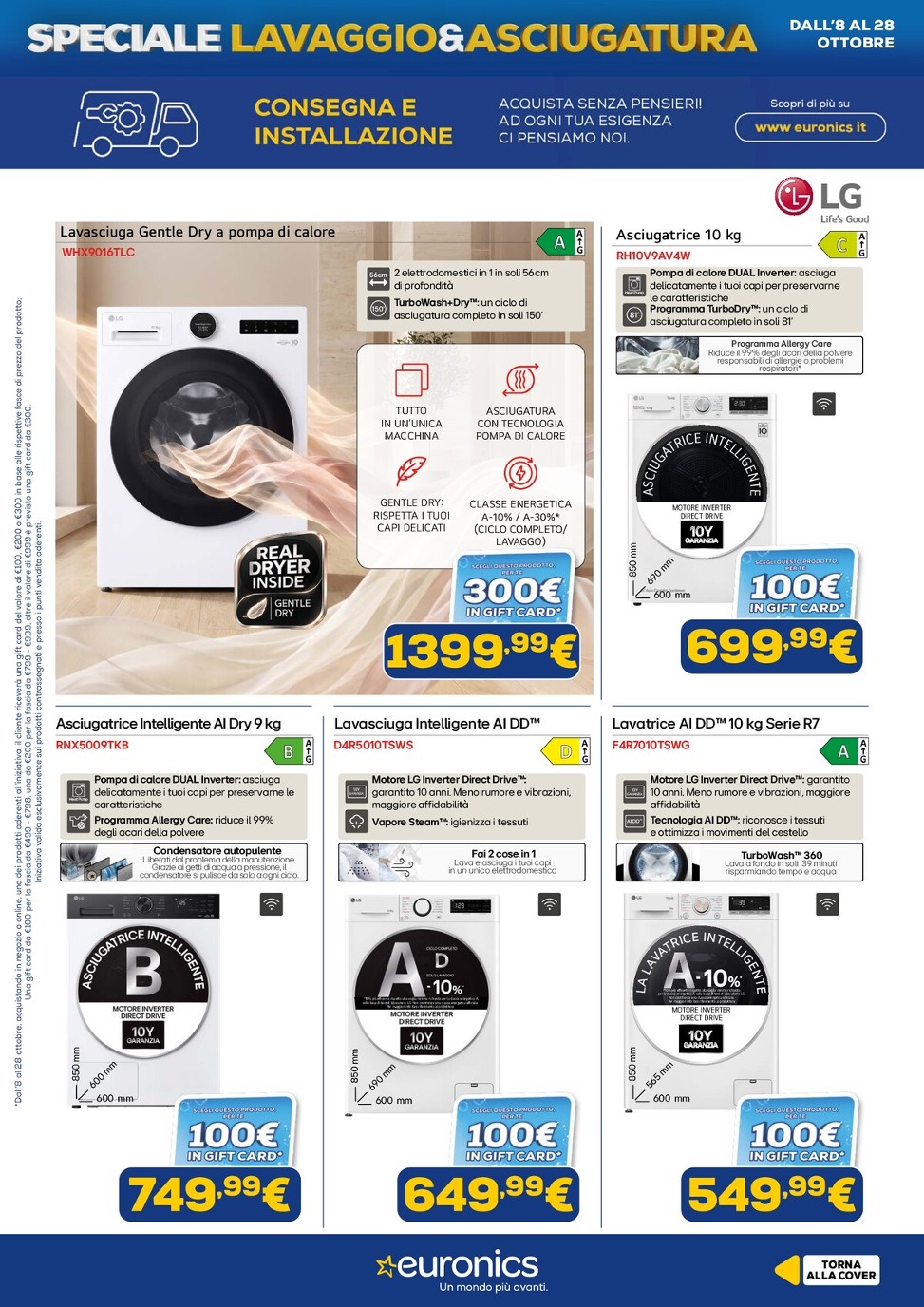 euronics - Volantino attuale di Euronics - Lavaggio & Asciugatura valido dal giovedì 08/10/2026 al mercoledì 28/10/2026 - page: 4