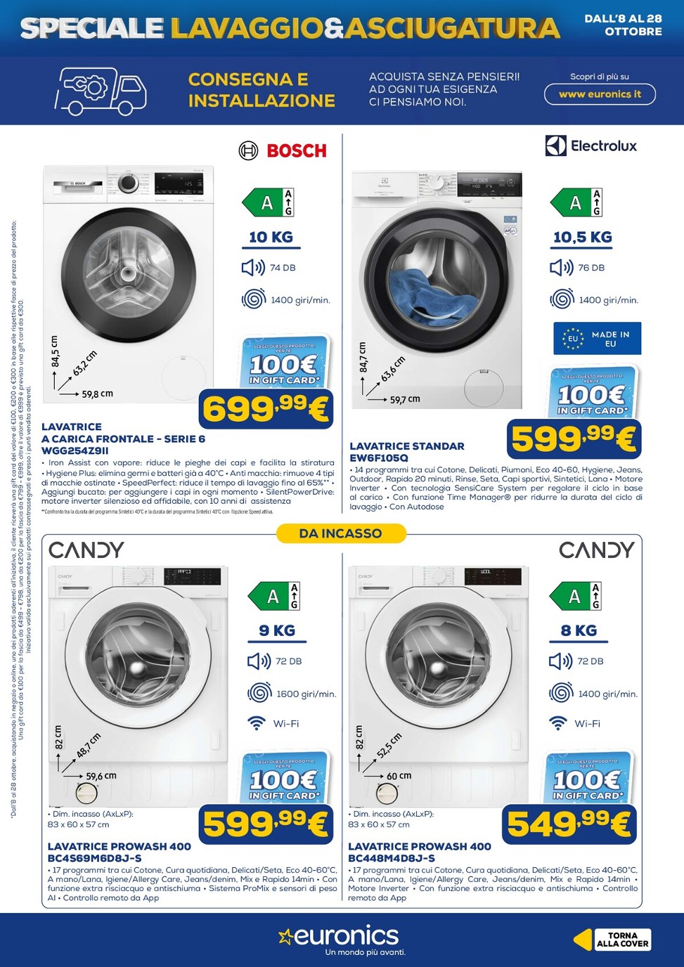euronics - Volantino attuale di Euronics - Lavaggio & Asciugatura valido dal giovedì 08/10/2026 al mercoledì 28/10/2026 - page: 14