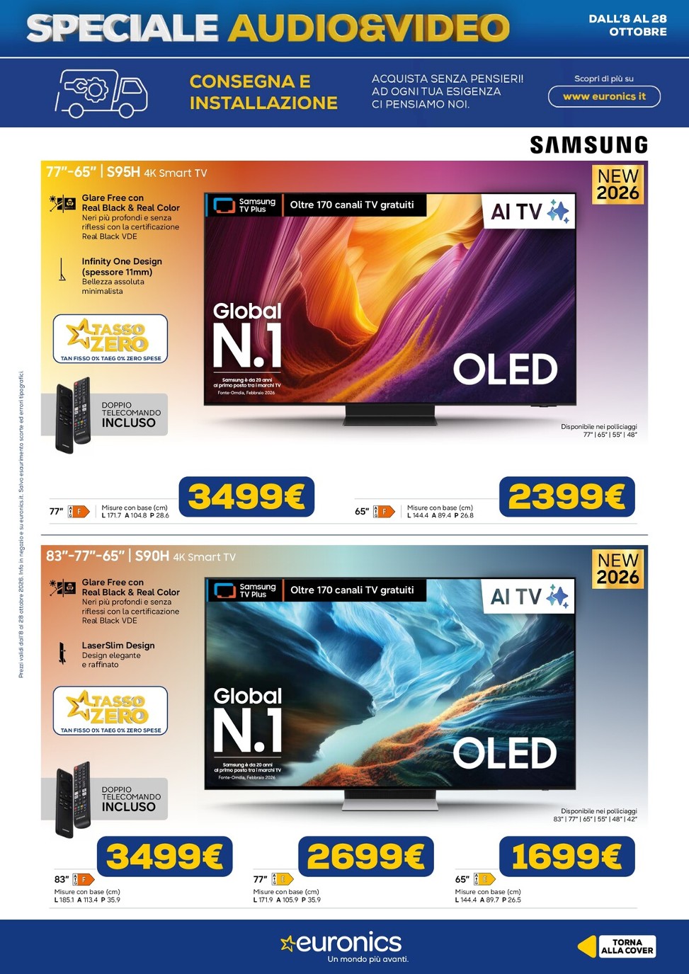 euronics - Volantino attuale di Euronics - Audio Video valido dal giovedì 08/10/2026 al mercoledì 28/10/2026 - page: 8
