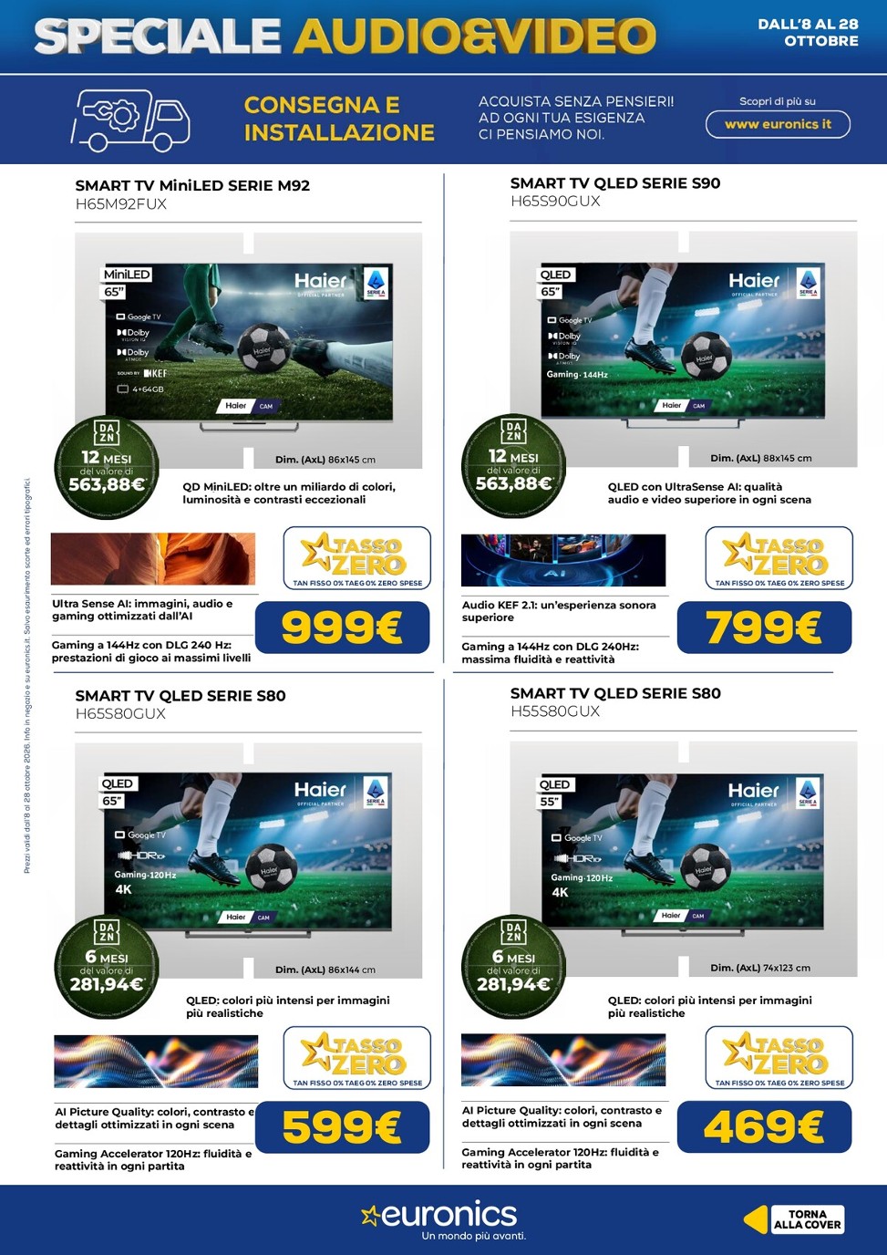 euronics - Volantino attuale di Euronics - Audio Video valido dal giovedì 08/10/2026 al mercoledì 28/10/2026 - page: 10
