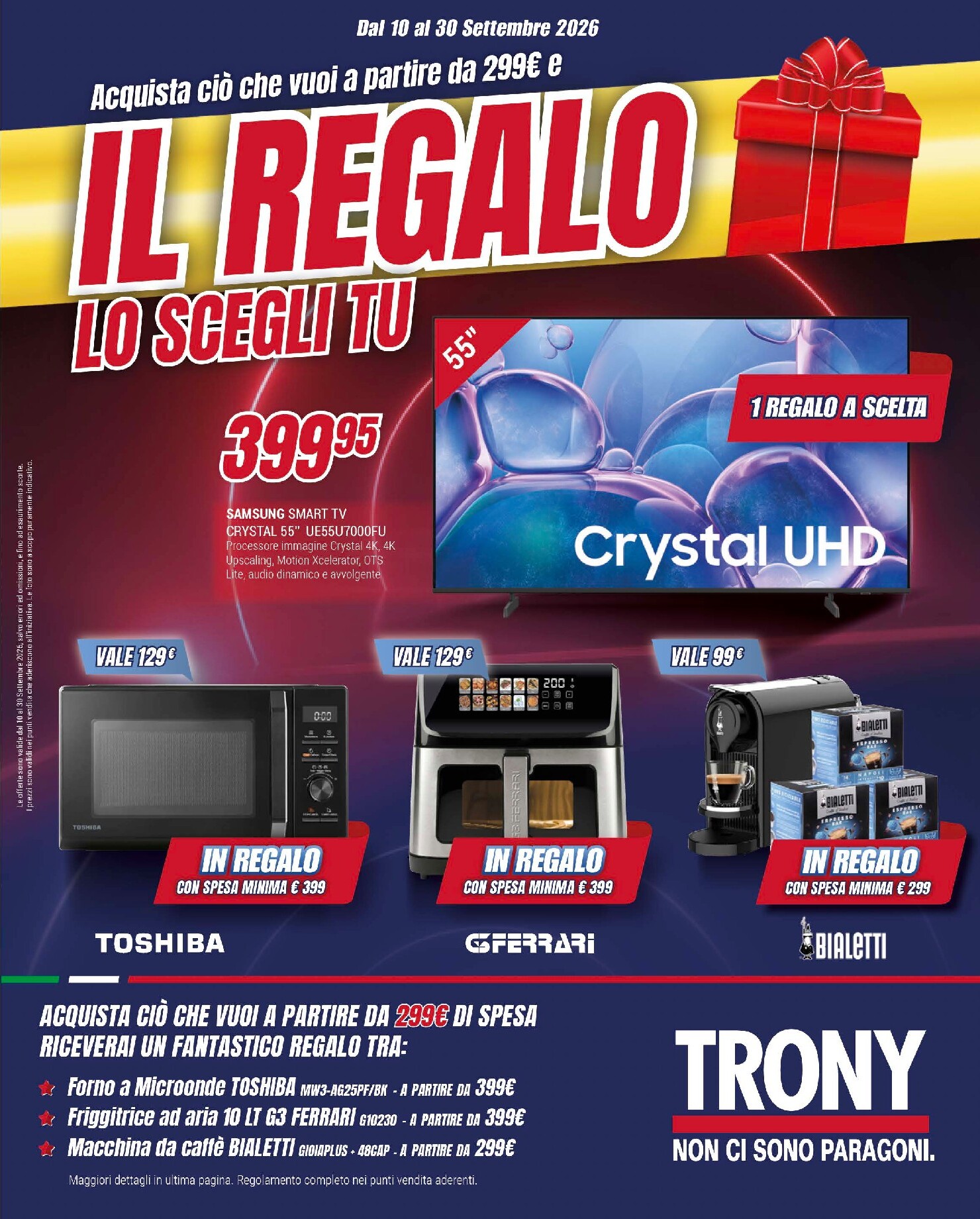 trony - Volantino attuale di Trony - Il Regalo Lo Scegli Tu valido dal giovedì 10/09/2026 al mercoledì 30/09/2026 - page: 1