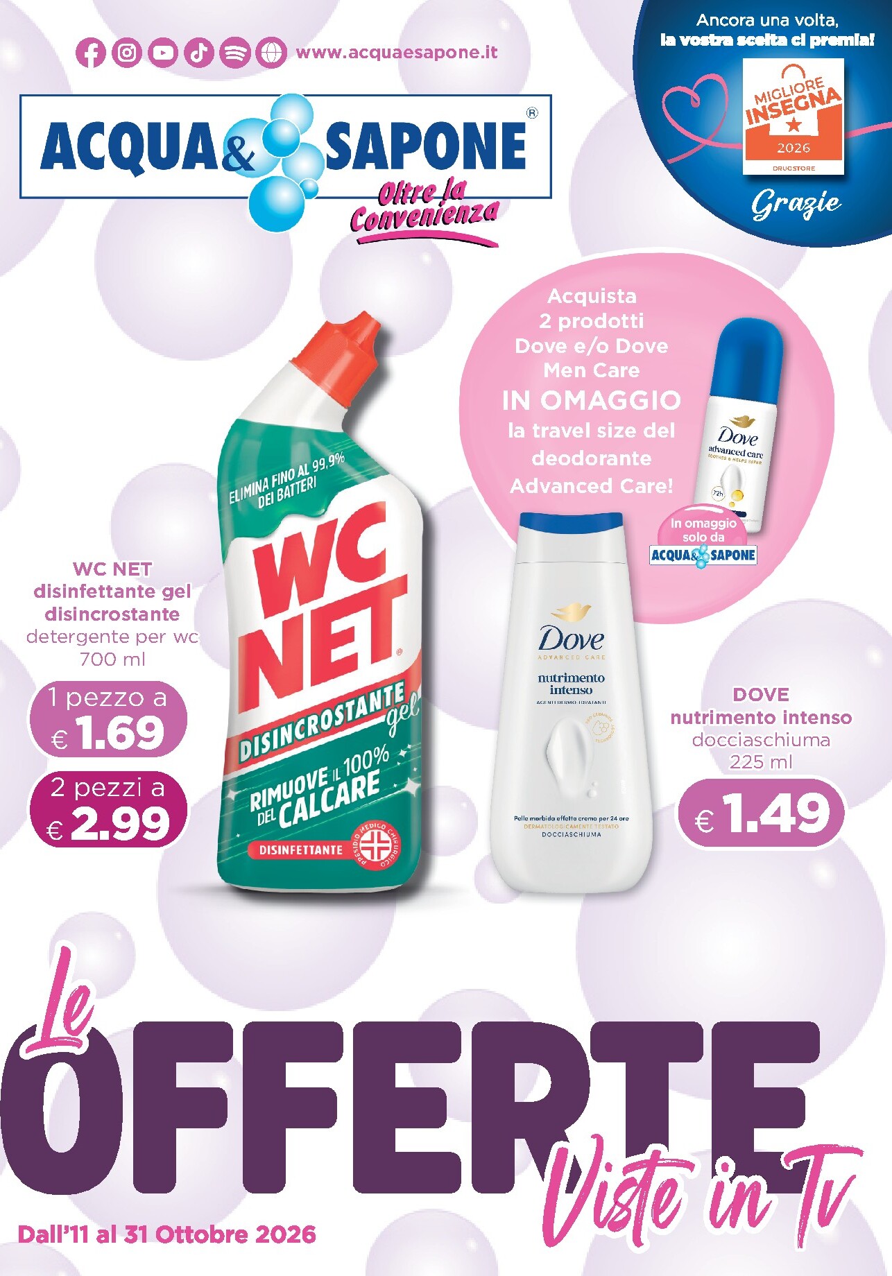 acqua-e-sapone - Volantino attuale di Acqua e Sapone valido dal domenica 11/10/2026 al sabato 31/10/2026