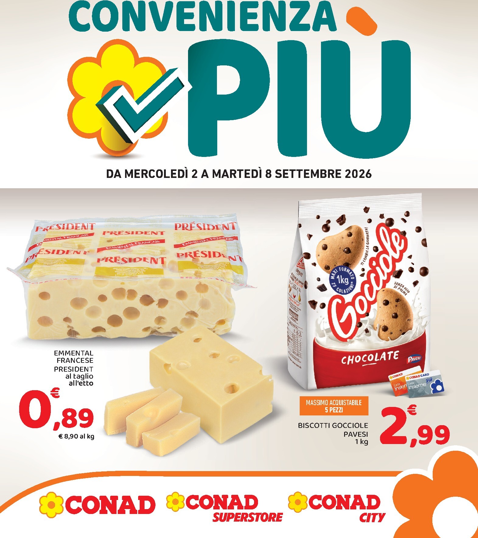 conad - Volantino attuale di Conad City - Convenienza Piú valido dal mercoledì 02/09/2026 al martedì 08/09/2026