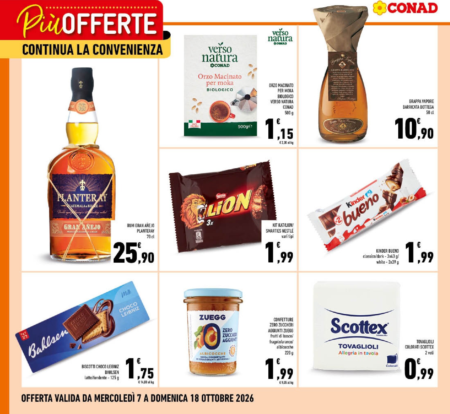 conad - Volantino attuale di Conad - Più offerte continua la convenienza valido dal mercoledì 07/10/2026 al domenica 18/10/2026 - page: 2