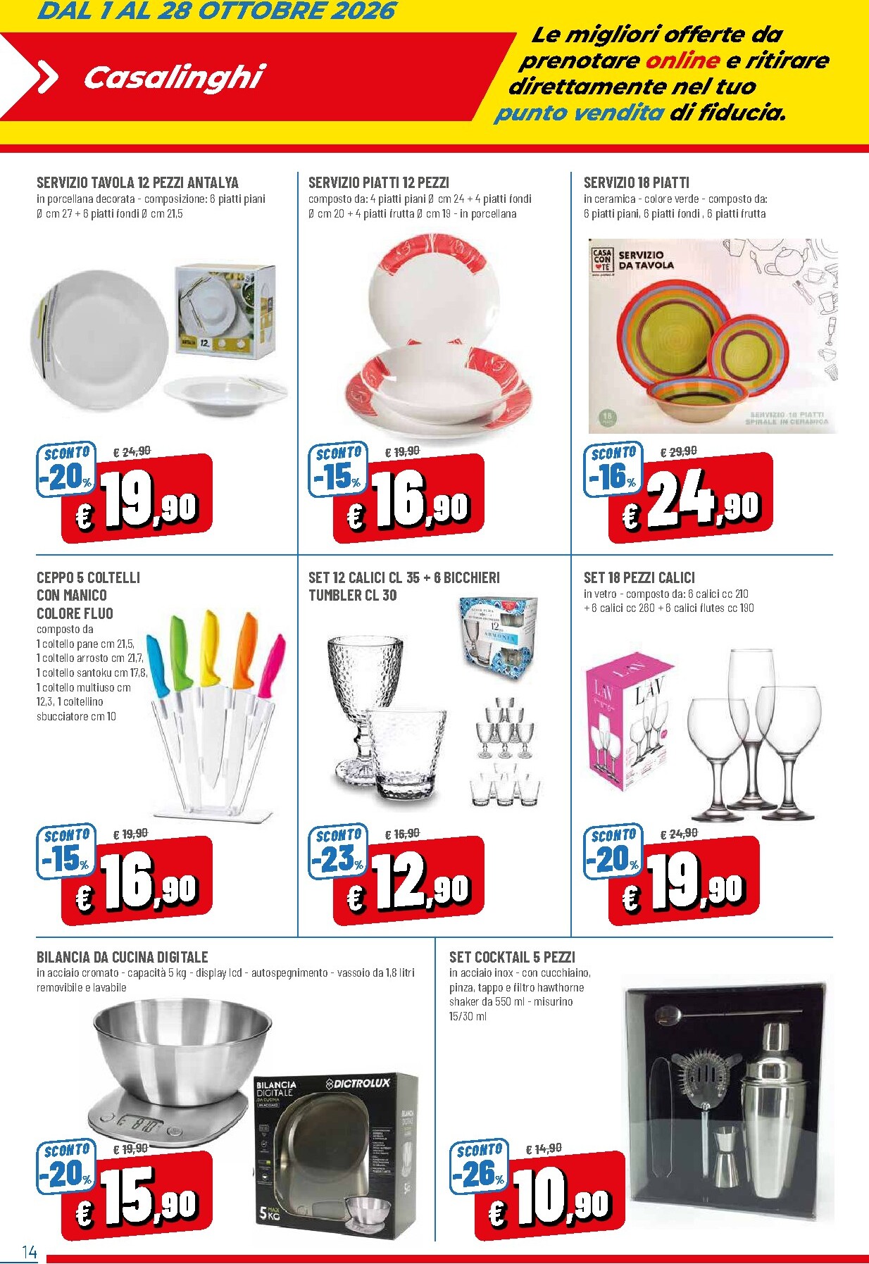 famila - Volantino attuale di Famila - Prenota & Risparmia Solo Online valido dal giovedì 01/10/2026 al mercoledì 28/10/2026 - page: 14