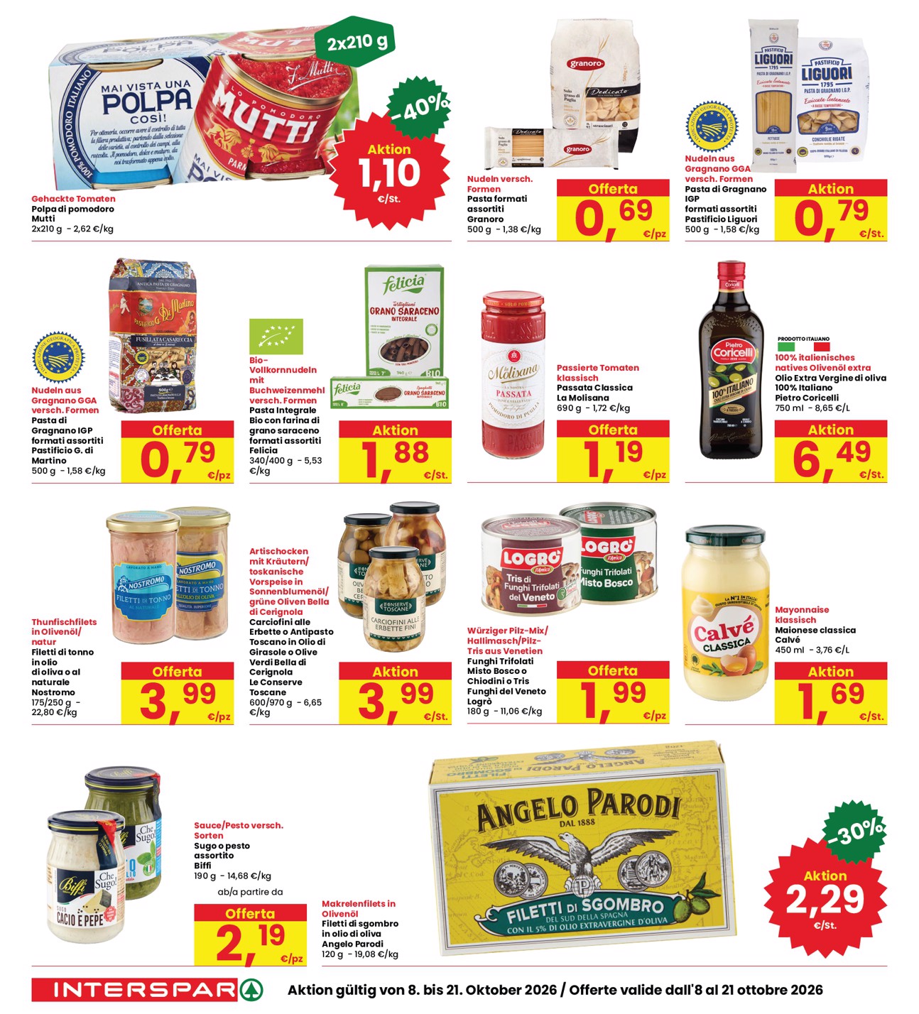 interspar - Volantino attuale di INTERSPAR valido dal giovedì 08/10/2026 al mercoledì 21/10/2026 - page: 22