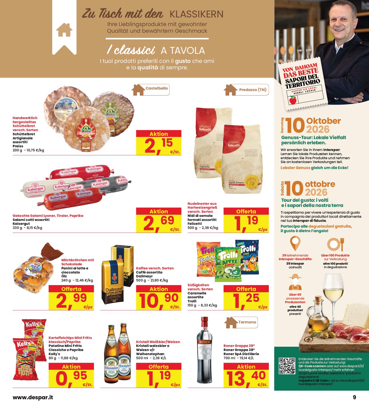 interspar - Volantino attuale di INTERSPAR valido dal giovedì 08/10/2026 al mercoledì 21/10/2026 - page: 9
