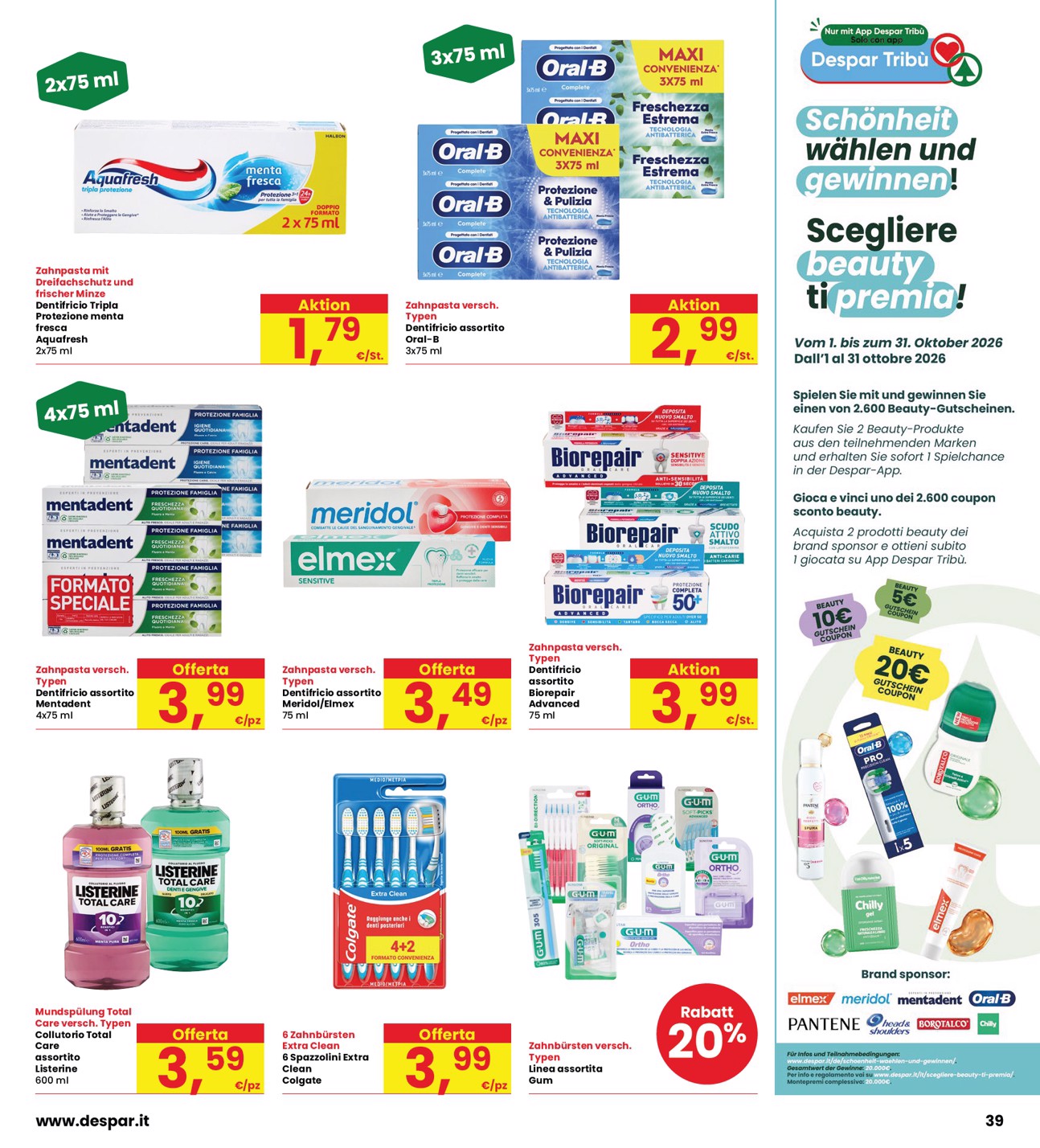interspar - Volantino attuale di INTERSPAR valido dal giovedì 08/10/2026 al mercoledì 21/10/2026 - page: 39