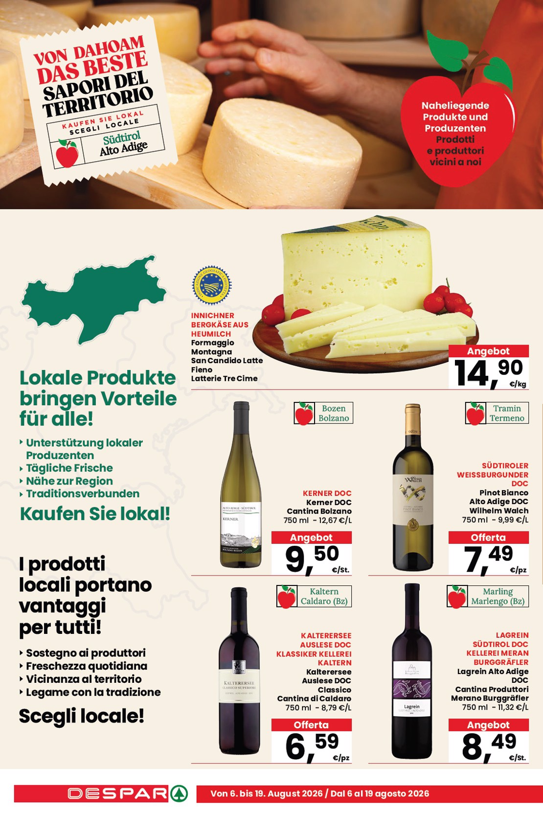 eurospar - Volantino attuale di Eurospar & Despar - Offerte a tutto gusto multilingue valido dal giovedì 06/08/2026 al mercoledì 19/08/2026 - page: 8