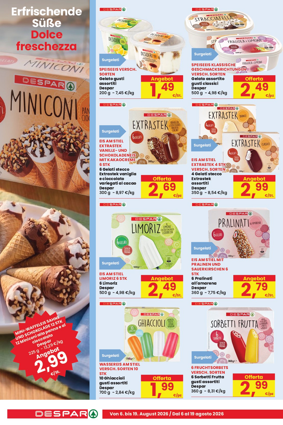 eurospar - Volantino attuale di Eurospar & Despar - Offerte a tutto gusto multilingue valido dal giovedì 06/08/2026 al mercoledì 19/08/2026 - page: 10