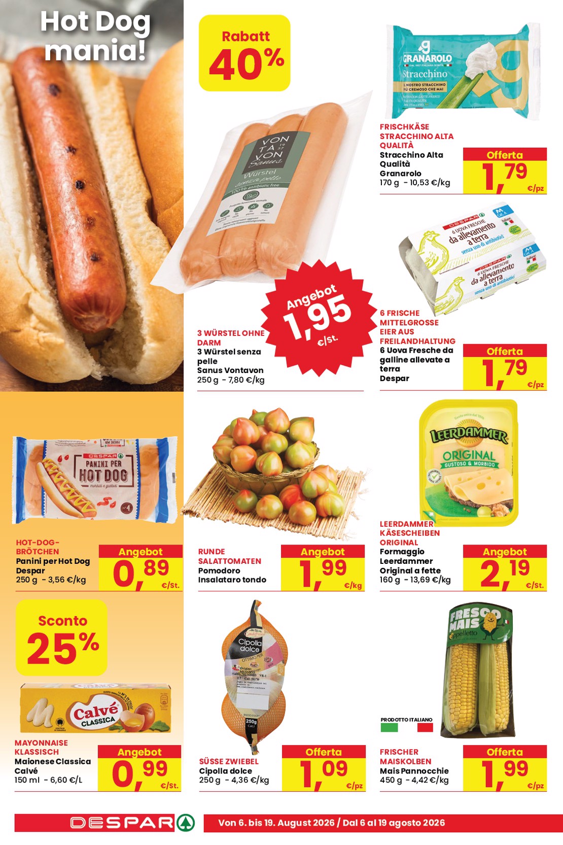 eurospar - Volantino attuale di Eurospar & Despar - Offerte a tutto gusto multilingue valido dal giovedì 06/08/2026 al mercoledì 19/08/2026 - page: 4