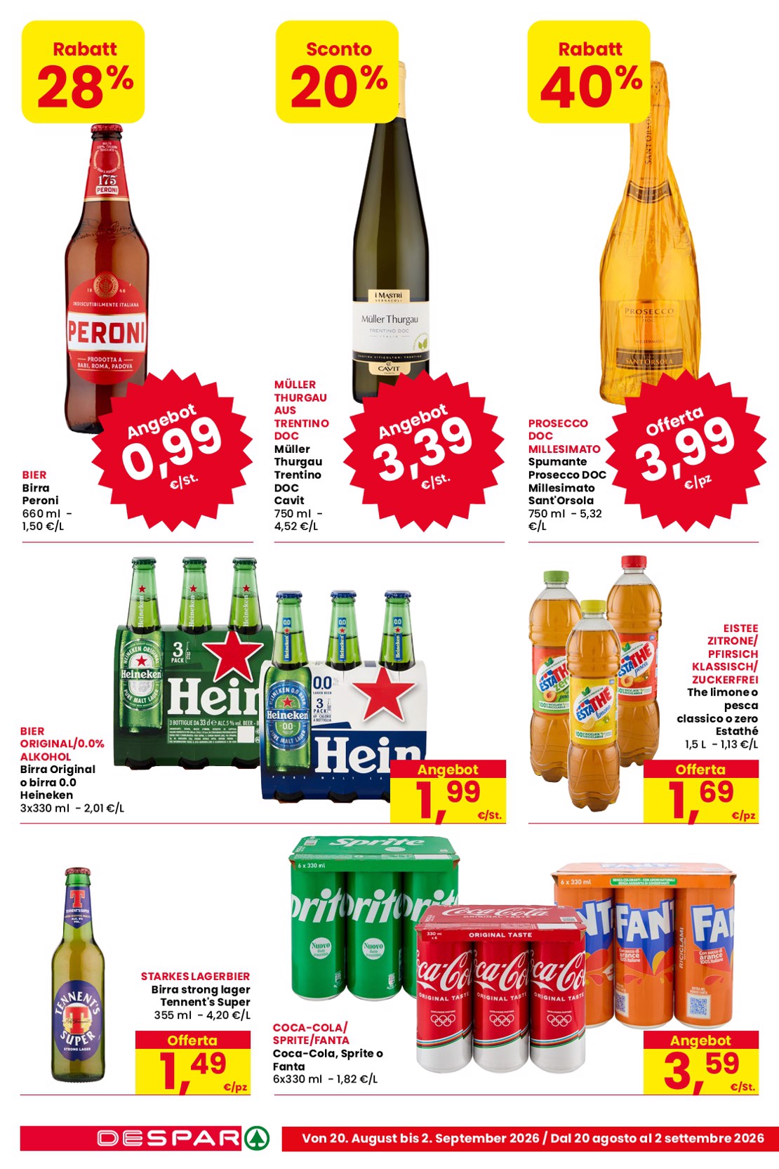 eurospar - Volantino attuale di Eurospar & Despar valido dal giovedì 20/08/2026 al mercoledì 02/09/2026 - page: 14