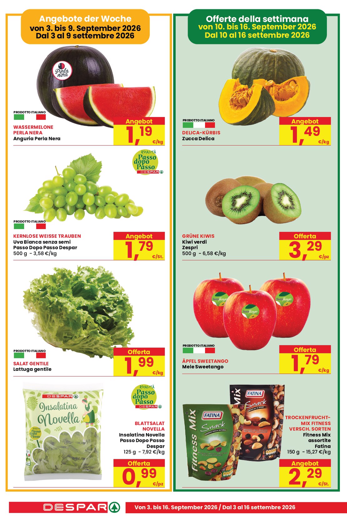 eurospar - Volantino attuale di Eurospar & Despar valido dal giovedì 03/09/2026 al mercoledì 16/09/2026 - page: 2