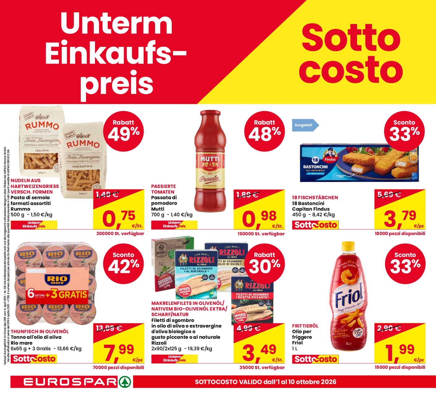 eurospar - Volantino attuale di Eurospar - Deutch valido dal giovedì 01/10/2026 al sabato 10/10/2026 - page: 4