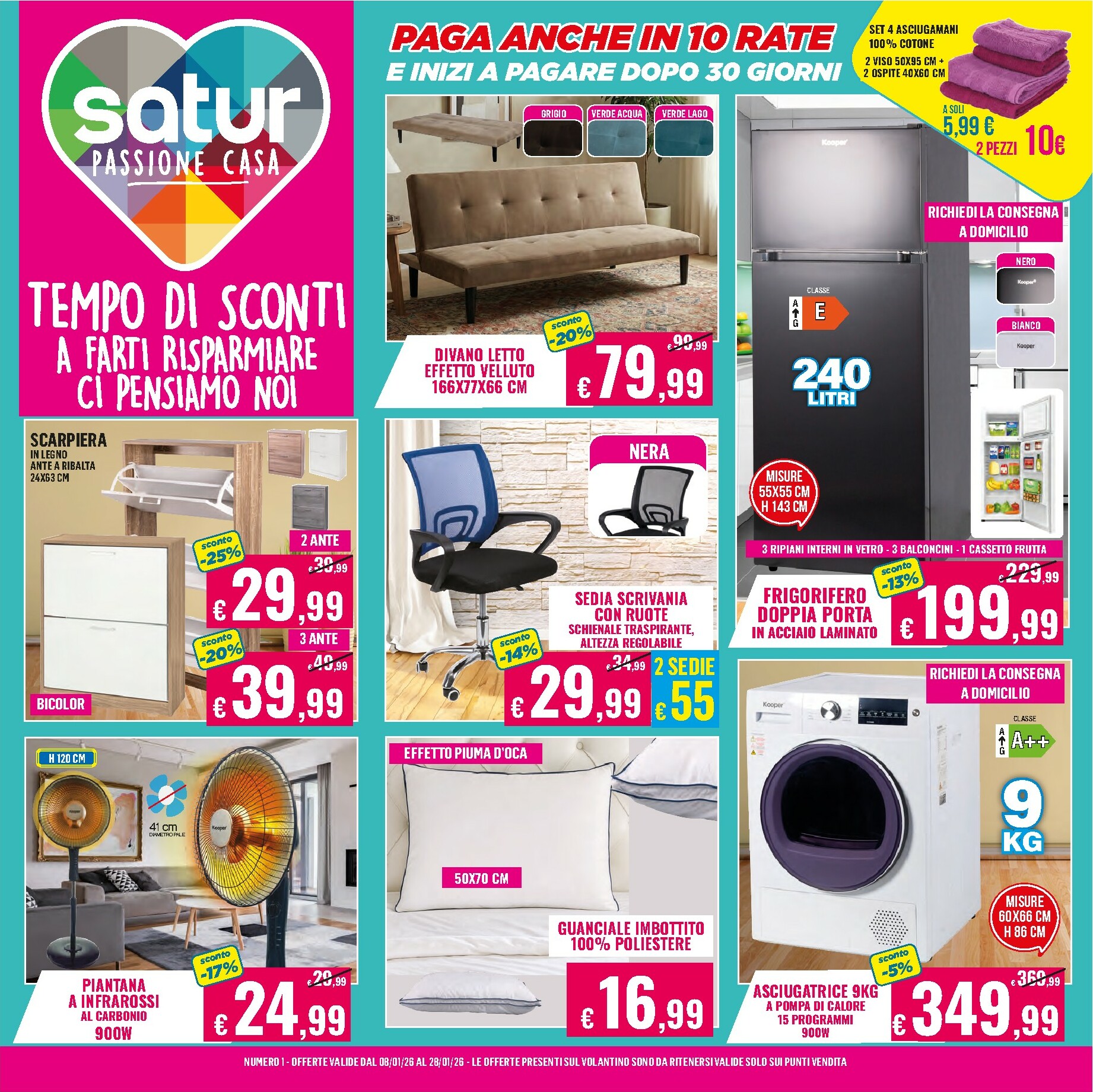 satur - Volantino Satur valido dal 08/01 al 28/01