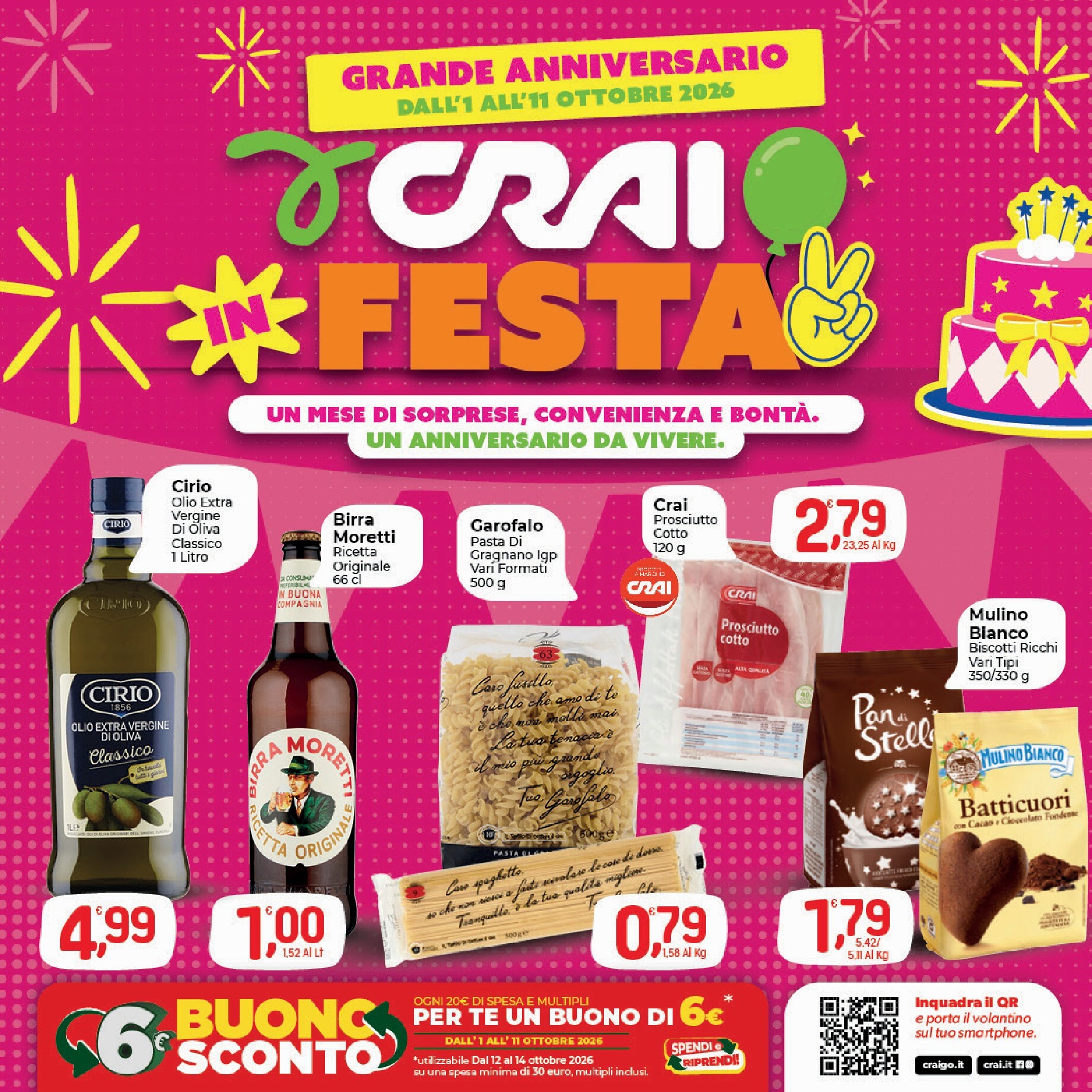 crai - Volantino attuale di Crai - Salerno, Campania valido dal giovedì 01/10/2026 al domenica 11/10/2026