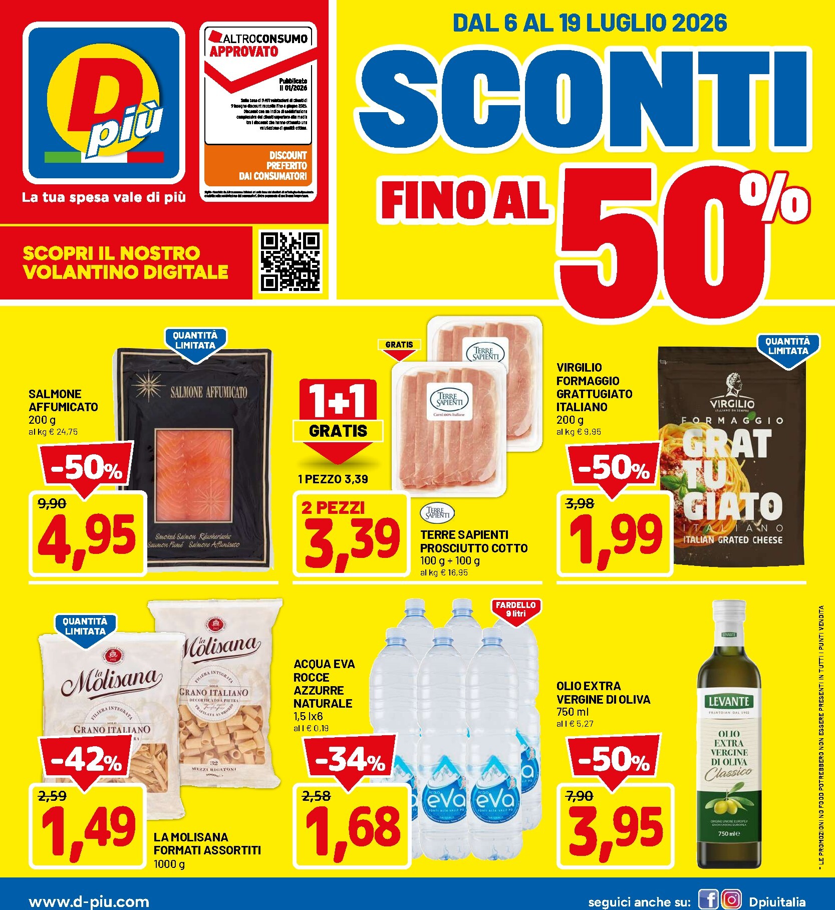 dpiu - Volantino DPiù per la prossima settimana dal lunedì 06/07/2026 al domenica 19/07/2026