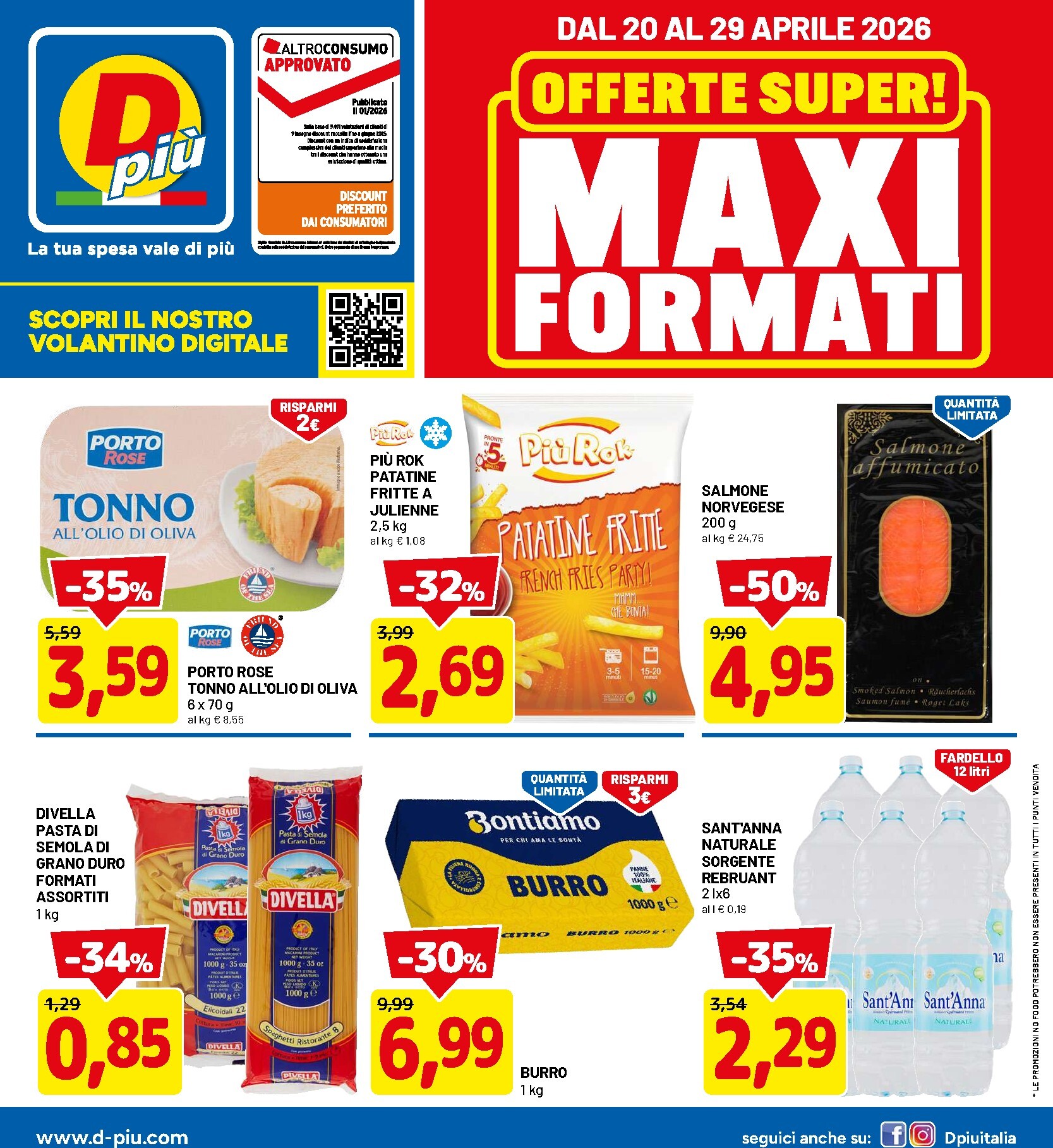 dpiu - Volantino DPiù per la prossima settimana dal lunedì 20/04/2026 al mercoledì 29/04/2026