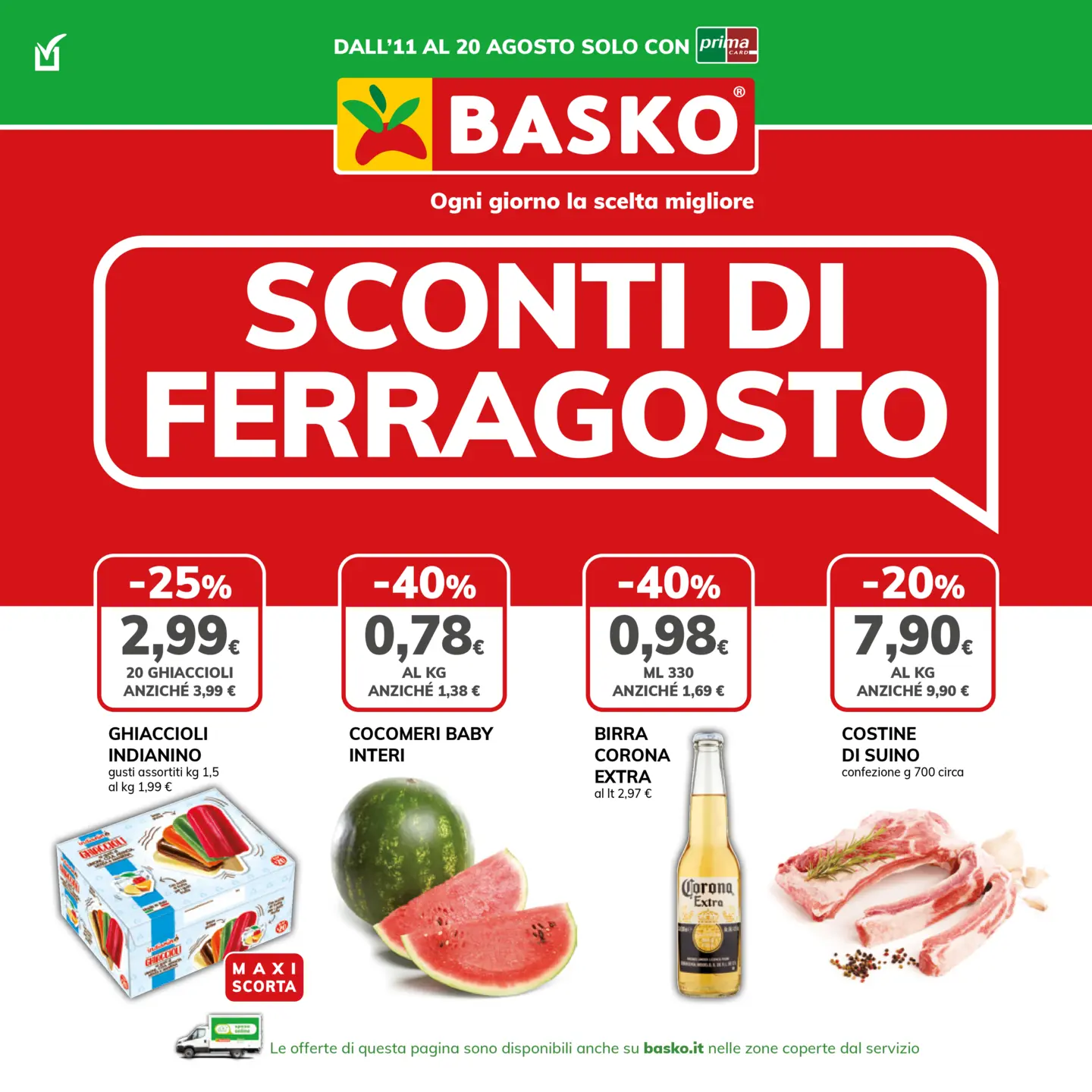 basko - Volantino attuale di Basko valido dal martedì 11/08/2026 al giovedì 20/08/2026
