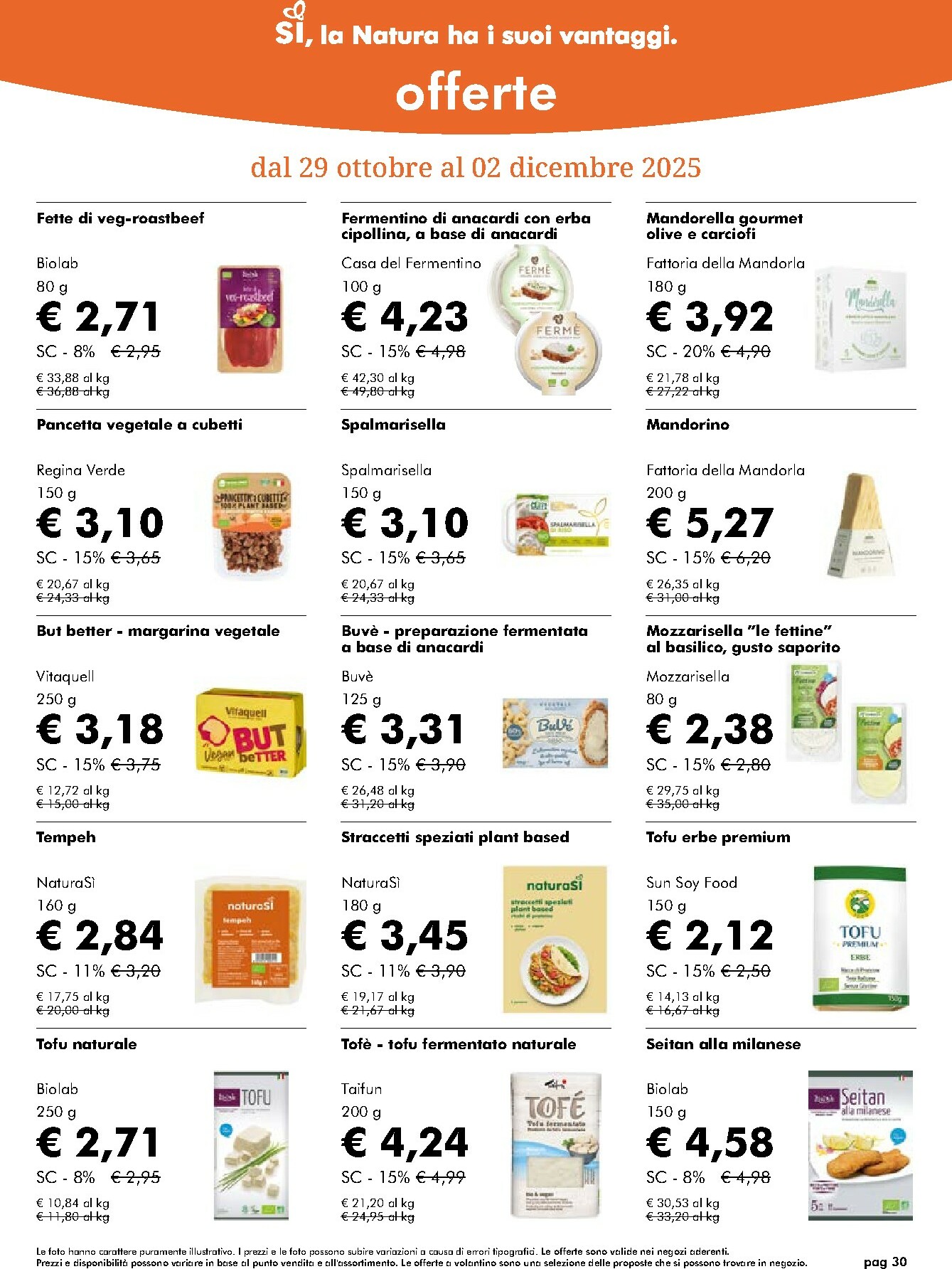 naturasi - Volantino NaturaSì valido dal 29/10 al 02/12 - page: 30