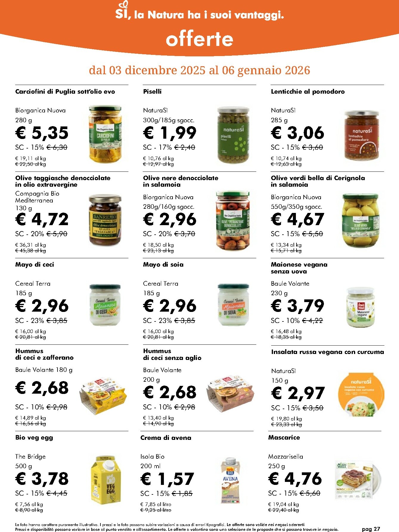 naturasi - Volantino NaturaSì valido dal 03/12 al 07/01 - page: 27