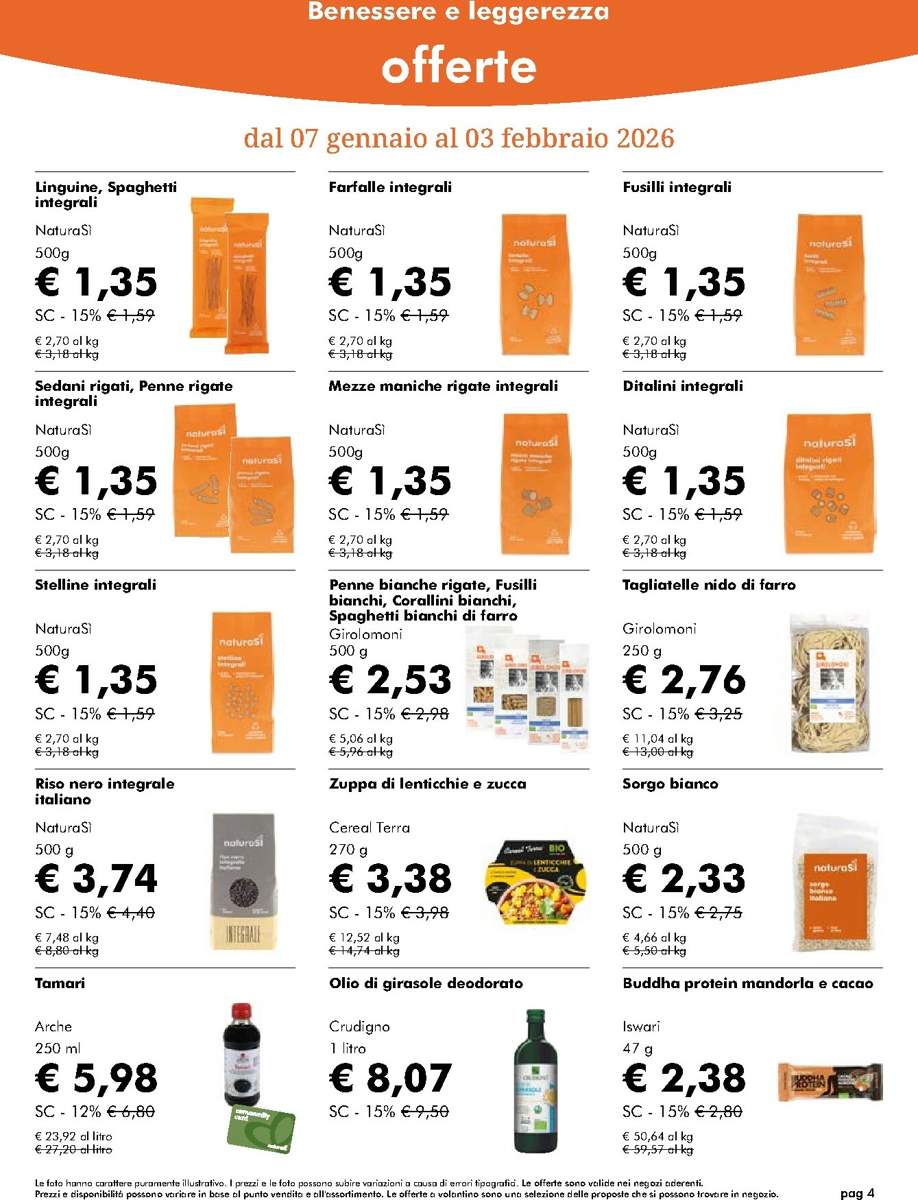 naturasi - Volantino NaturaSì valido dal 07/01 al 03/02 - page: 4