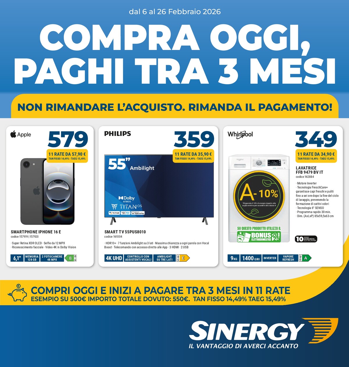 sinergy - Volantino Sinergy valido dal 06/02/2026 al 26/02/2026