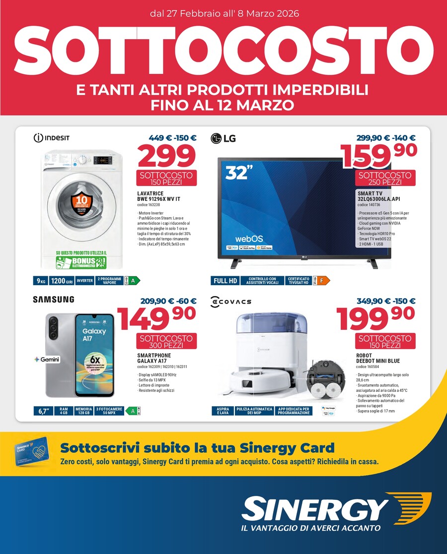sinergy - Volantino Sinergy valido dal 27/02/2026 al 08/03/2026