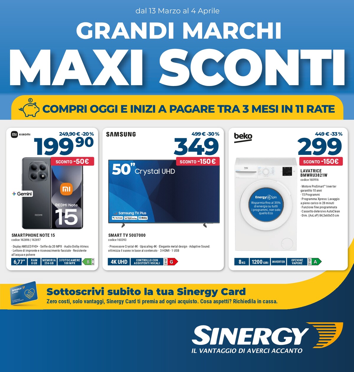sinergy - Volantino Sinergy valido dal 13/03/2026 al 04/04/2026