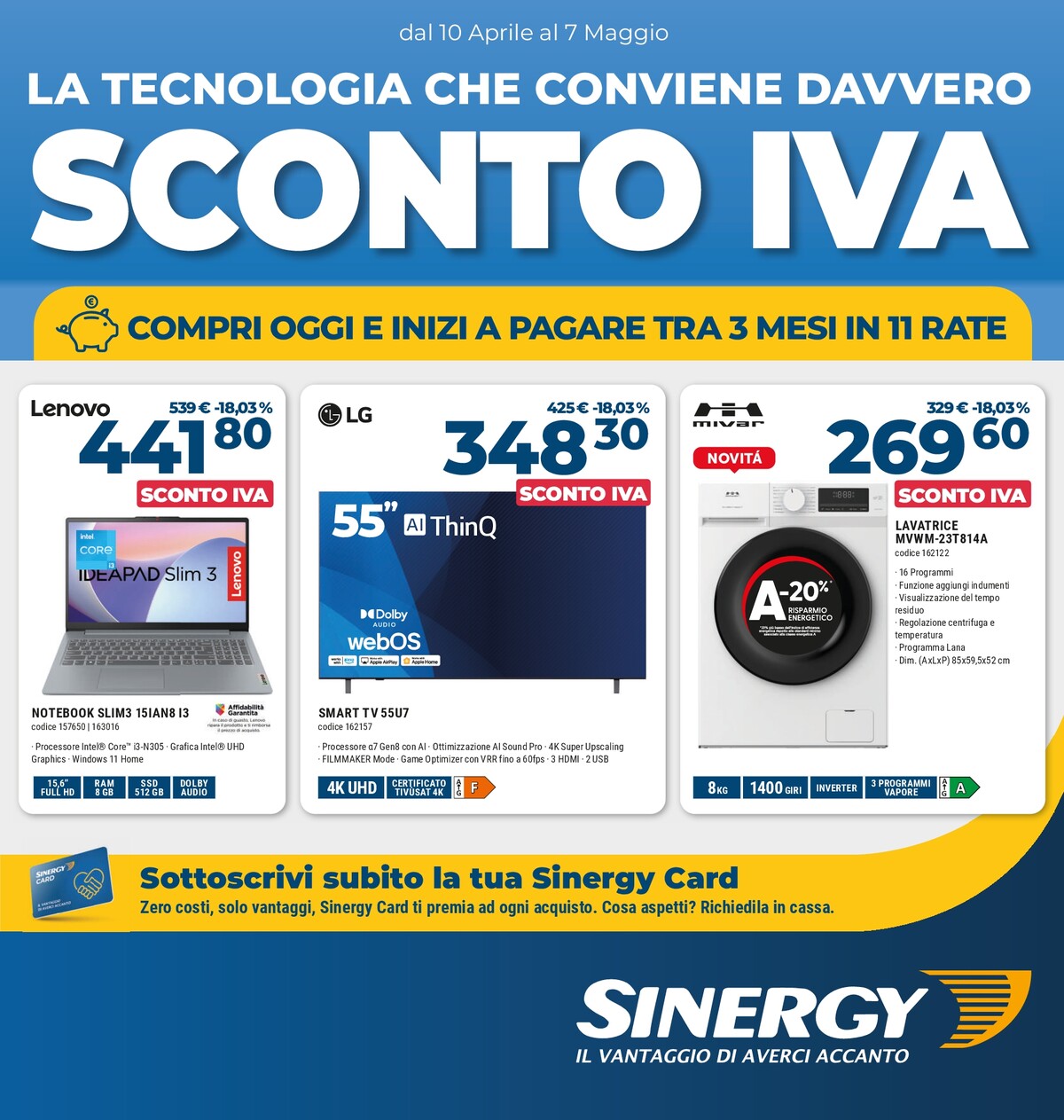 sinergy - Volantino attuale di Sinergy valido dal venerdì 10/04/2026 al giovedì 07/05/2026