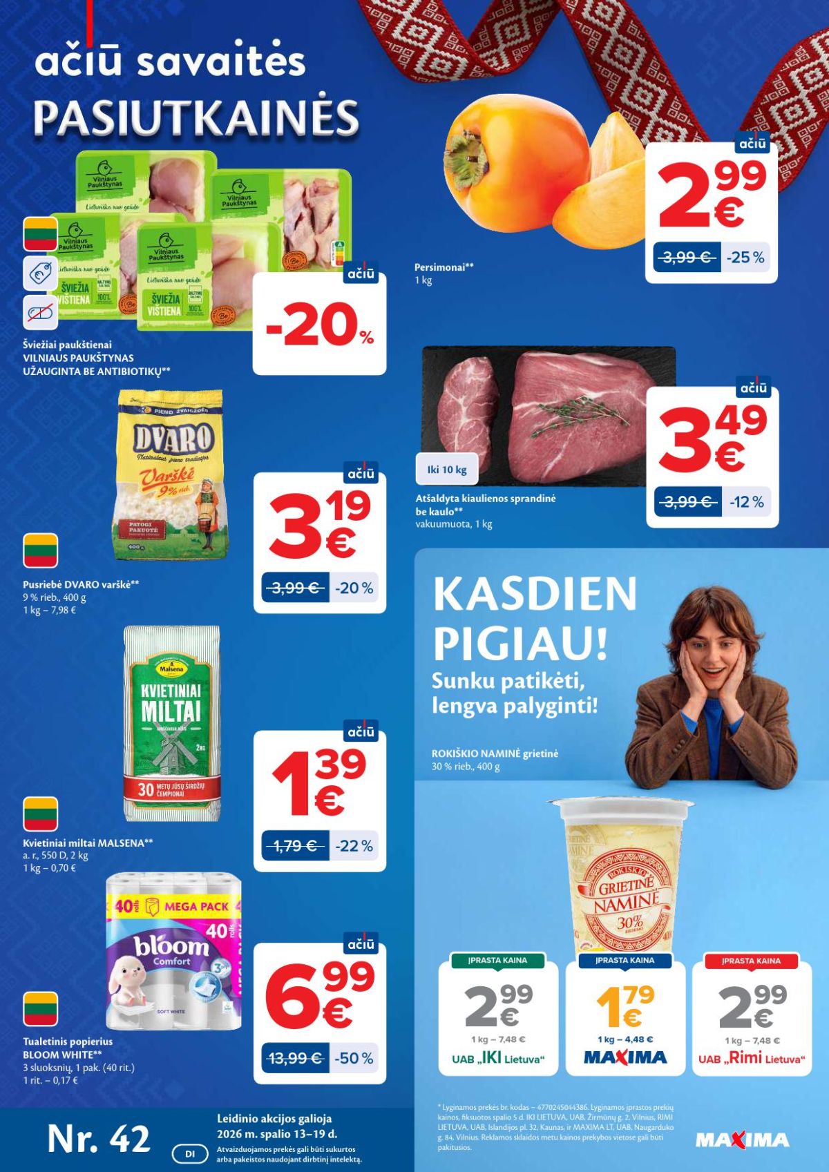 maxima - MAXIMA - Kaininis leidinys Nr.42 (2026 10 13 - 2026 10 19)