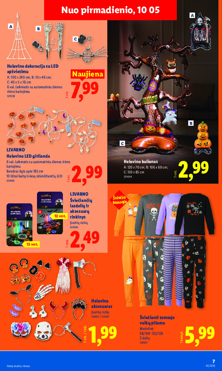 lidl - NE MAISTO PREKIŲ PASIŪLYMAI (2026-10-05 - 2026-10-11) - page: 7