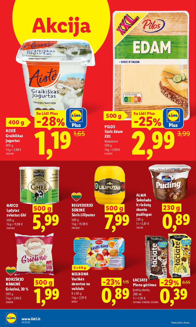 lidl - MAISTO PREKIŲ PASIŪLYMAI (2026-10-05 - 2026-10-11) - page: 44