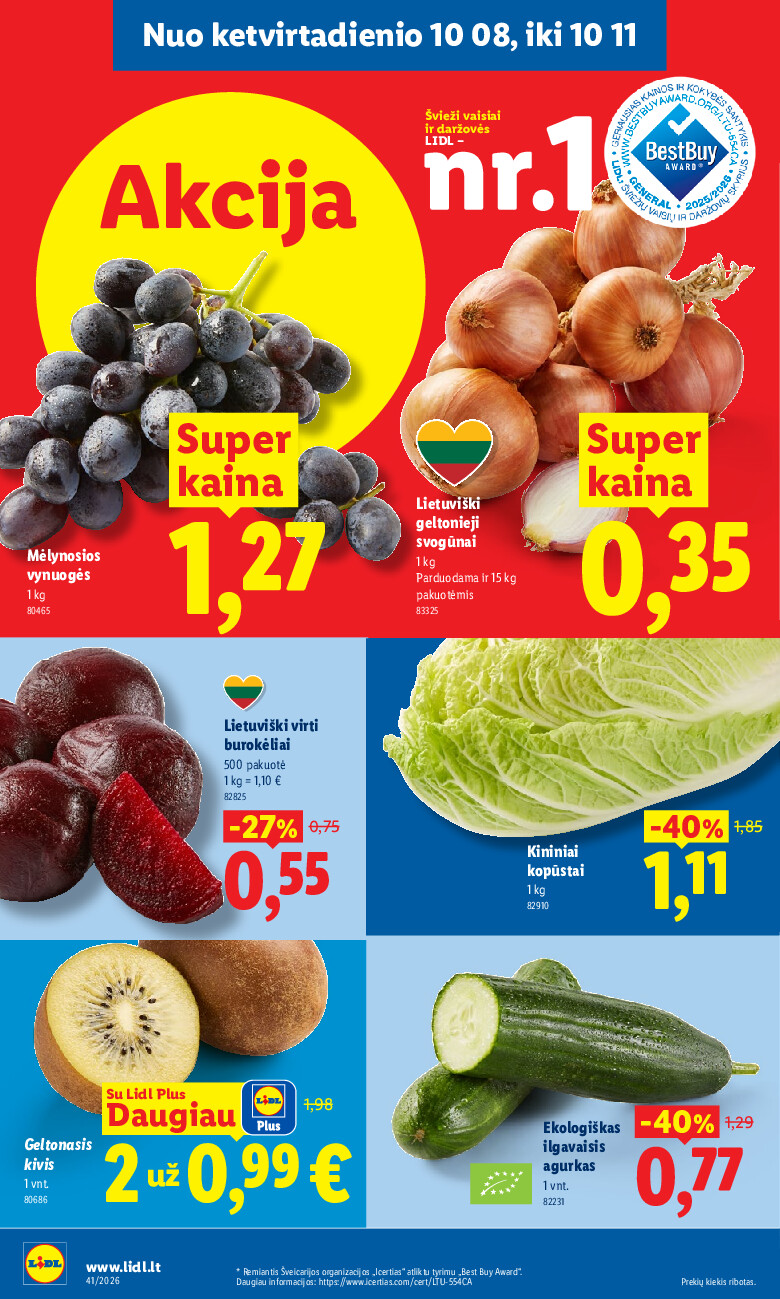 lidl - MAISTO PREKIŲ PASIŪLYMAI (2026-10-05 - 2026-10-11) - page: 50
