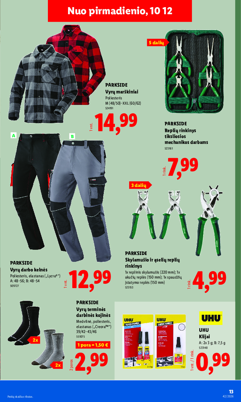 lidl - NE MAISTO PREKIŲ PASIŪLYMAI (2026-10-12 - 2026-10-18) - page: 13