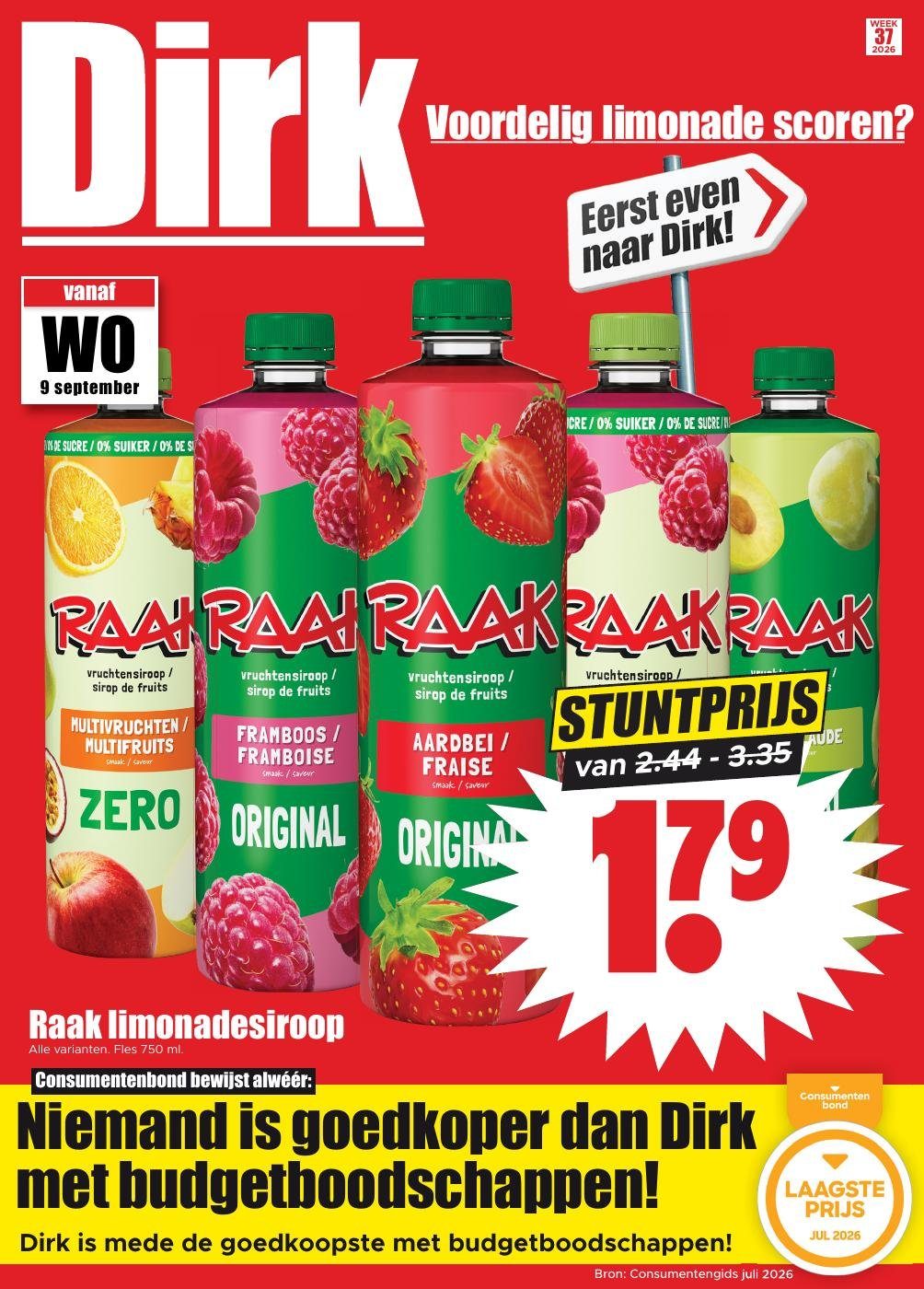 dirk - Dirk folder voor volgende week van woensdag 09-09-2026 tot dinsdag 15-09-2026
