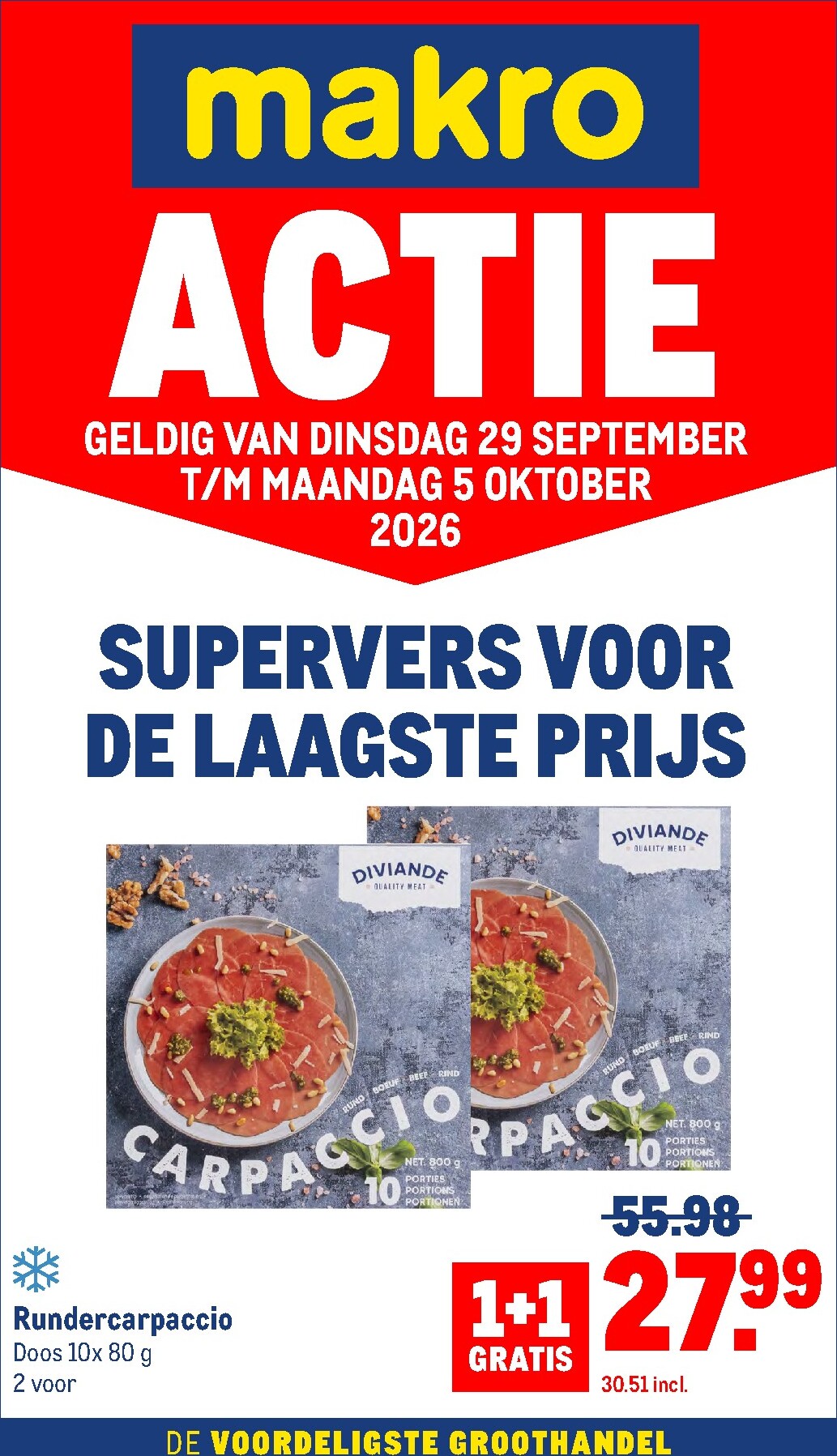 makro - Huidige Makro - Versdeals folder geldig van dinsdag 29-09-2026 tot maandag 05-10-2026