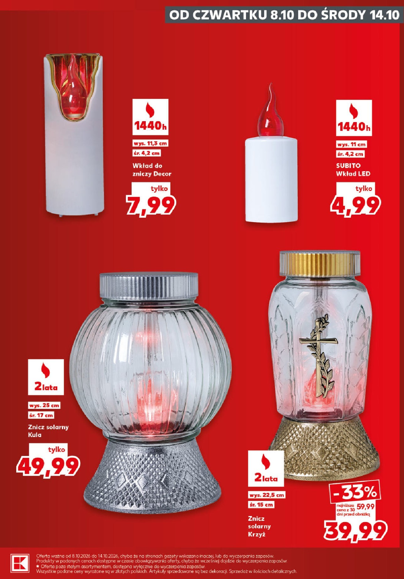 kaufland - Nowa gazetka Kaufland - Katalog Znicze ważna od 08.10.2026 do 14.10.2026 - page: 15