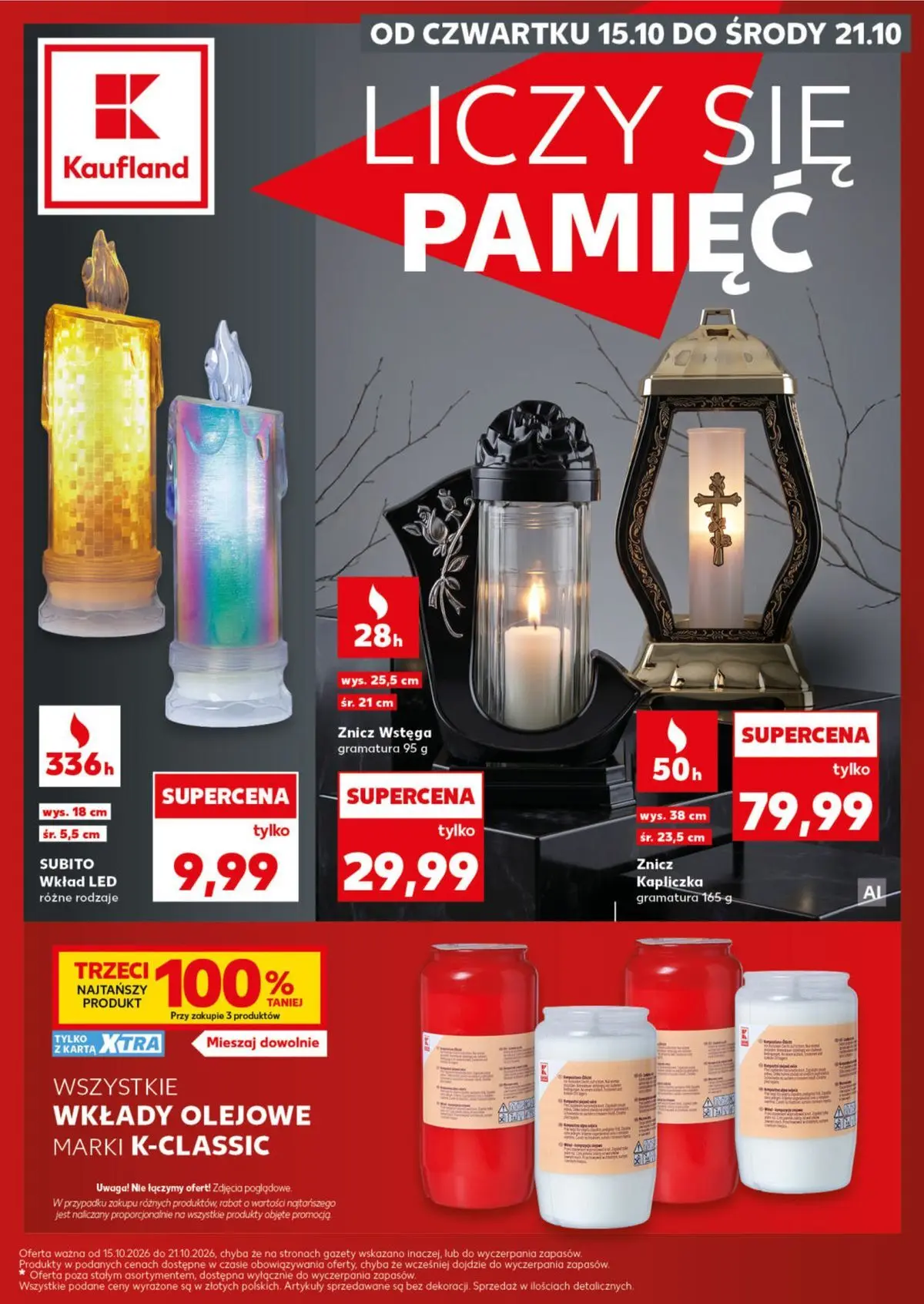 kaufland - Nowa gazetka Kaufland - Katalog Znicze ważna od 15.10.2026 do 21.10.2026