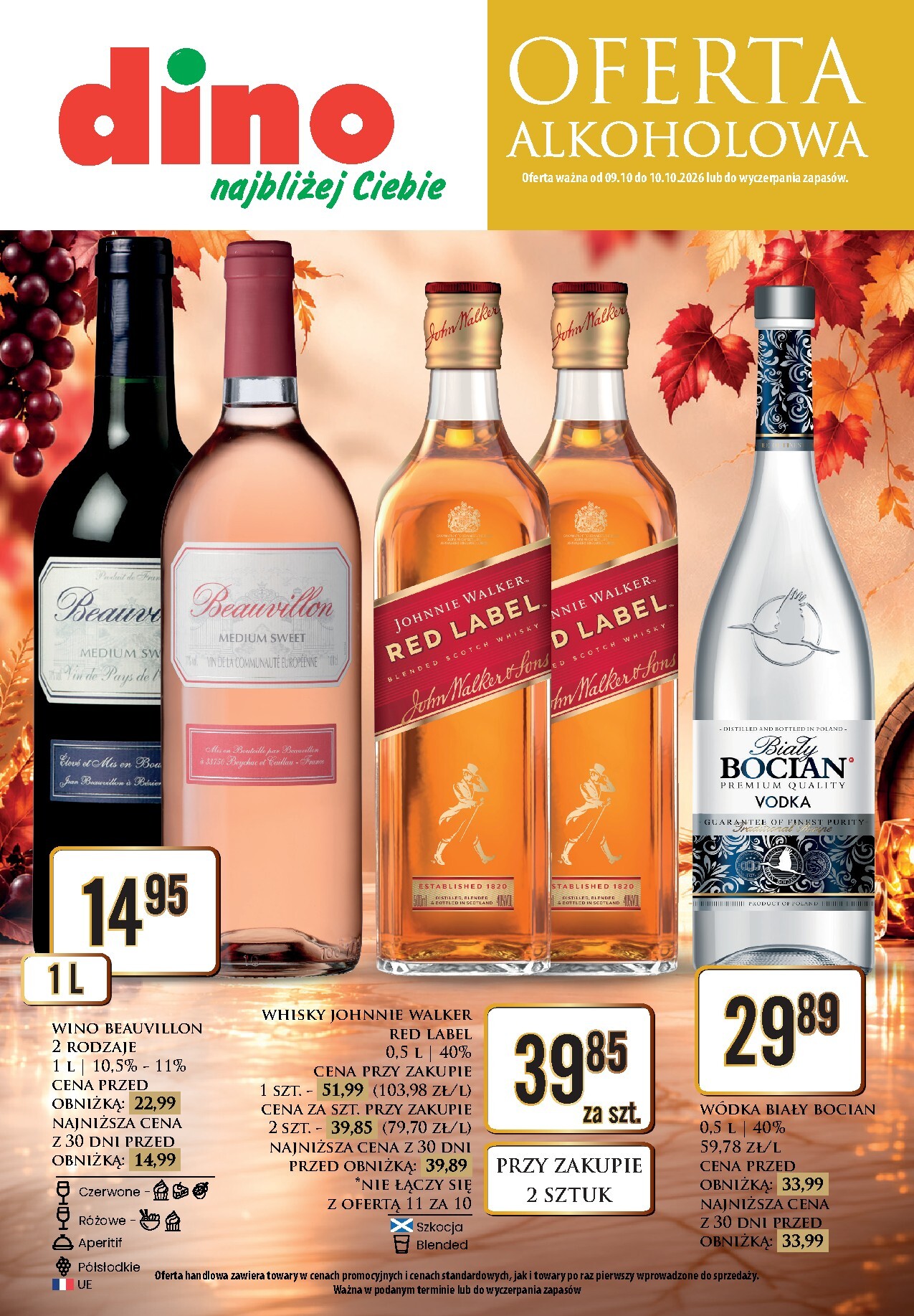 dino - Aktualna gazetka Dino - Oferta alkoholowa ważna od 09.10.2026 do 10.10.2026