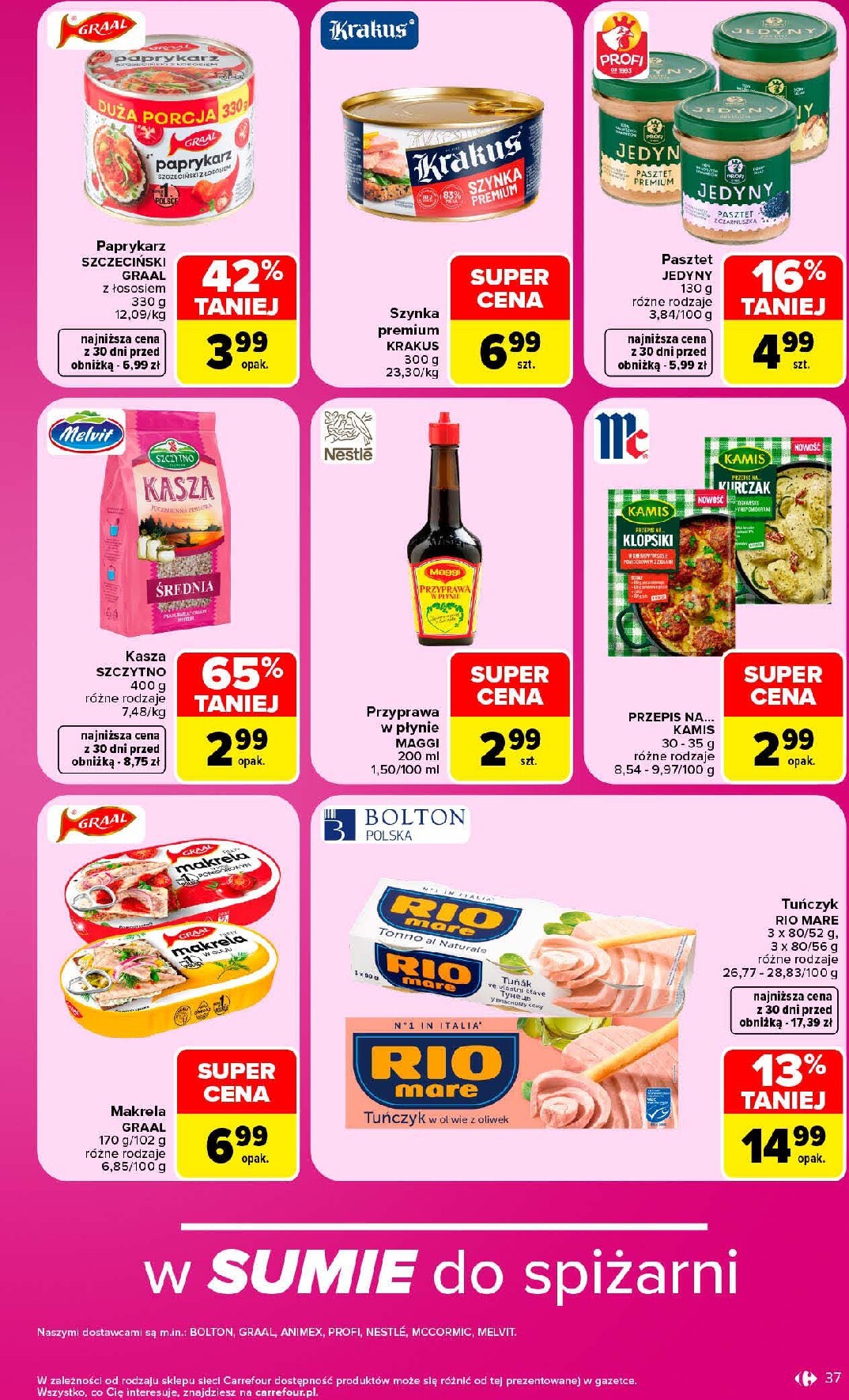 carrefour - Nowa gazetka Carrefour - Gazetka Carrefour, Market w SUMIE najlepszy, od poniedziałku ważna od 12.10.2026 do 17.10.2026 - page: 37
